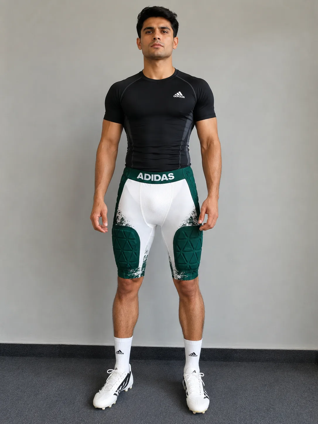 Adidas White Shorts front view