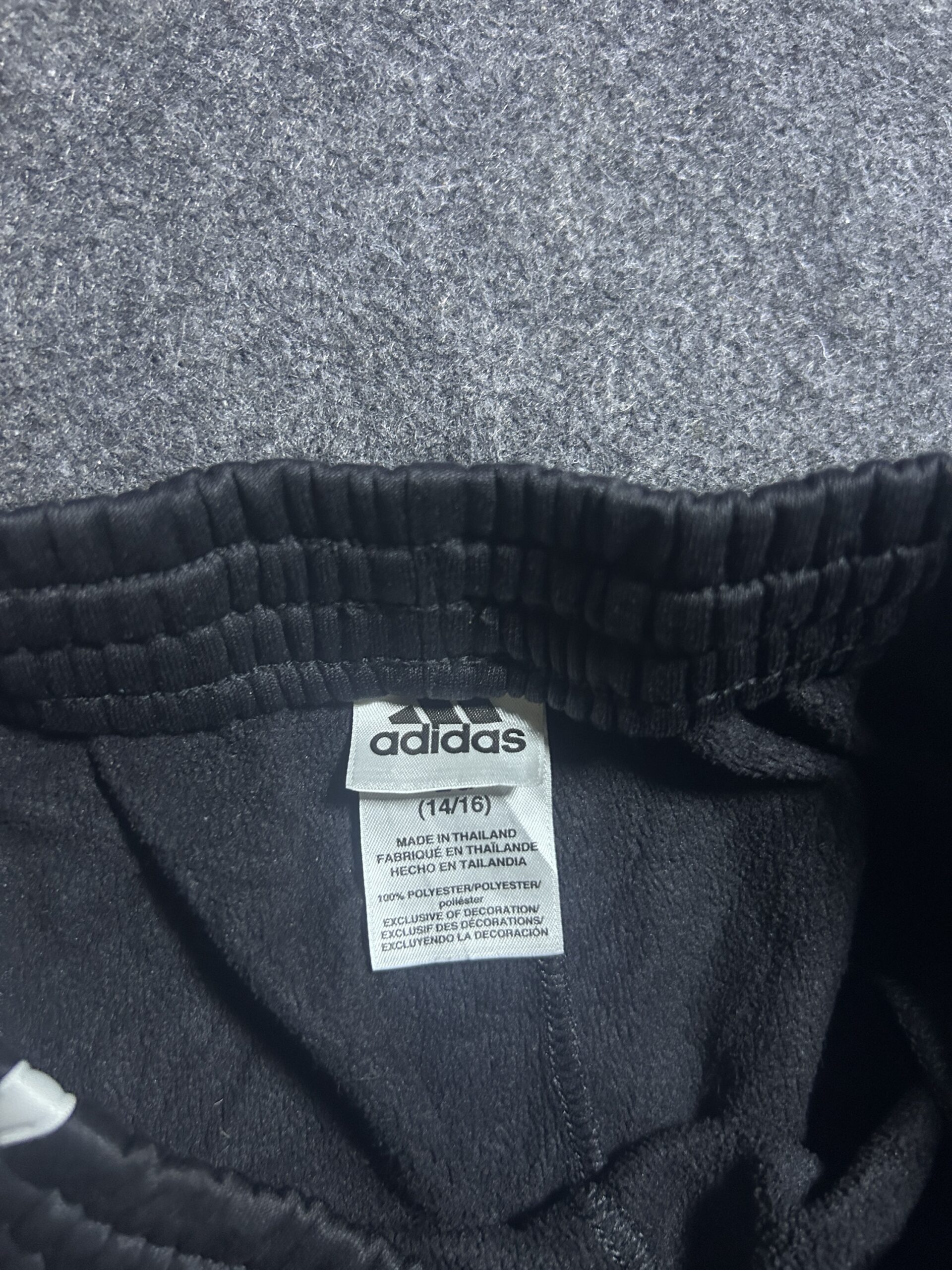 Adidas Black Track Pants detail view