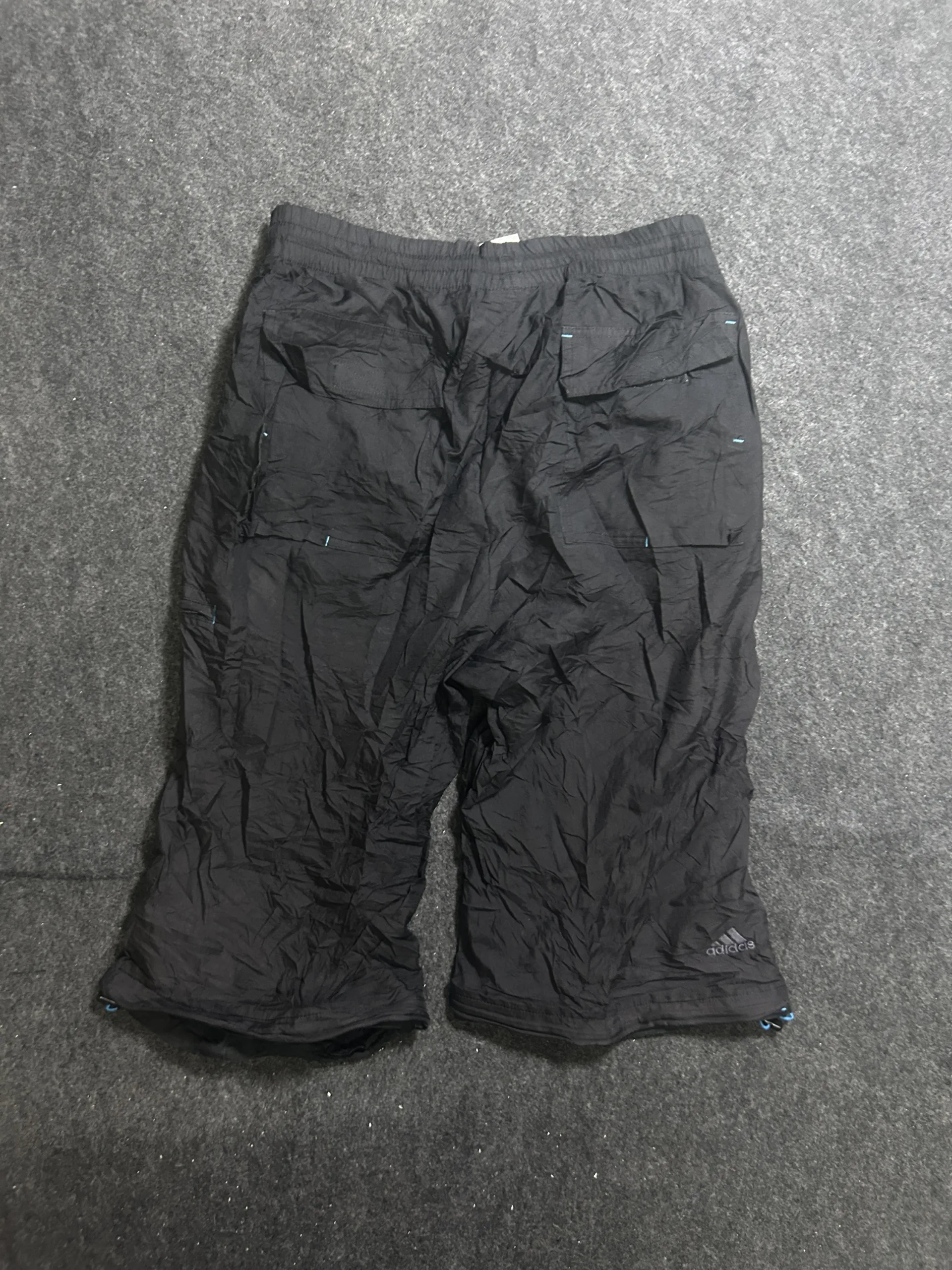Adidas Black Cargo Shorts back view