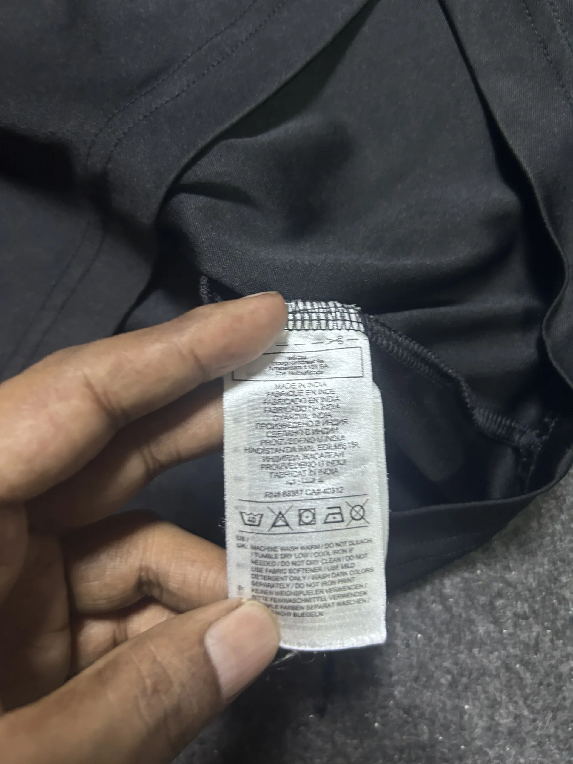 Adidas Black Shorts back view