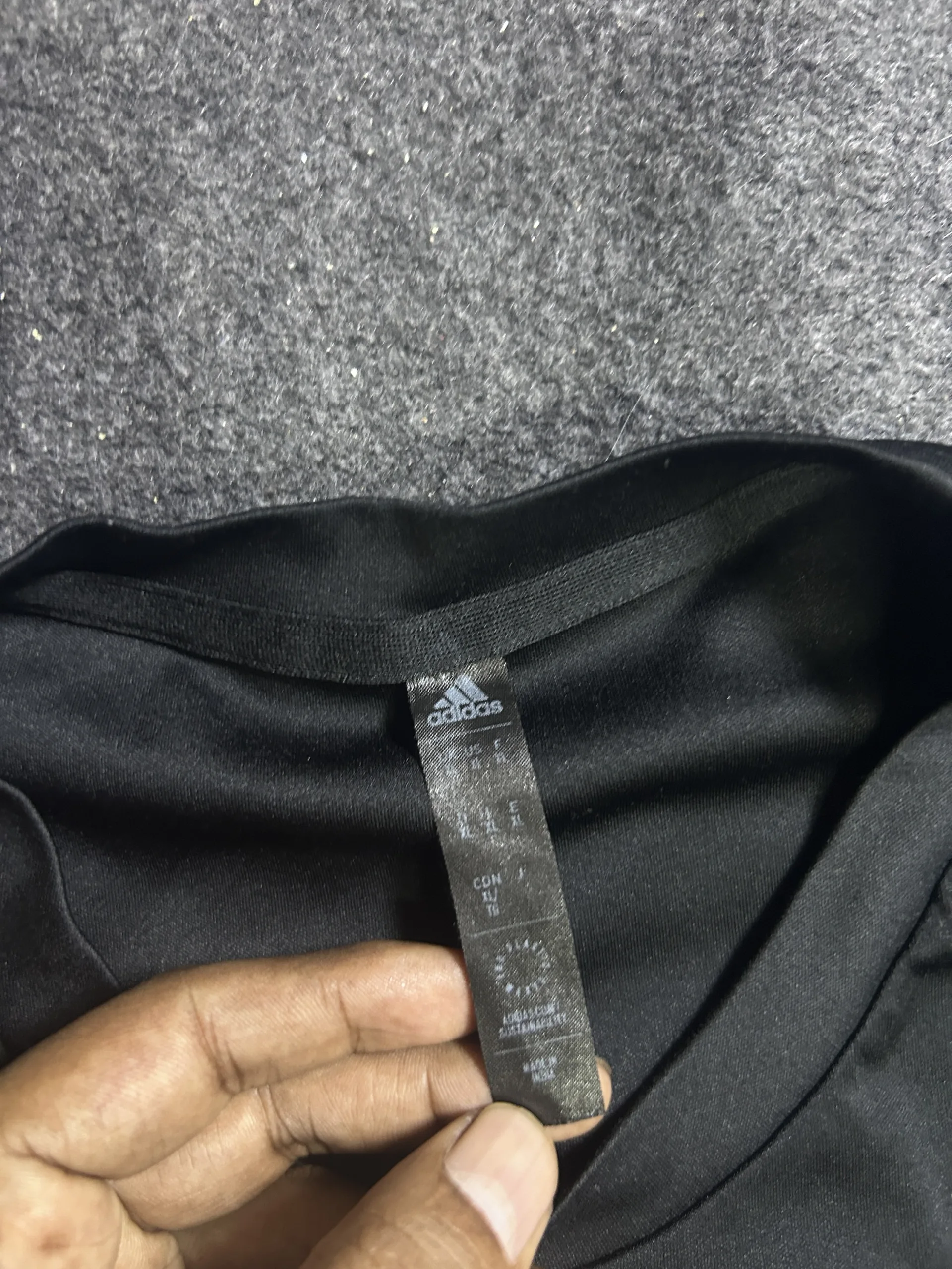 Adidas Black Shorts detail view