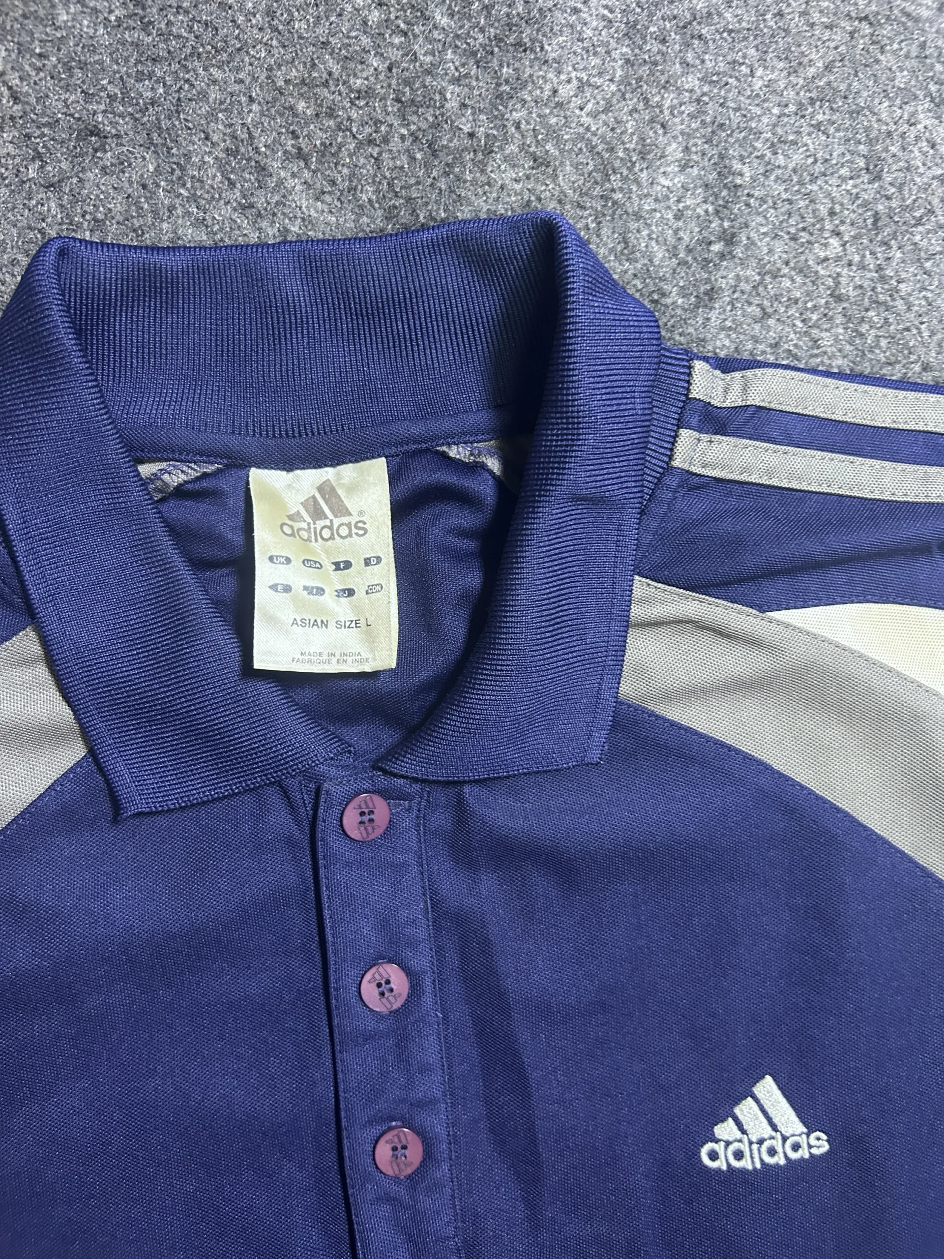 Adidas Blue T-Shirt detail view