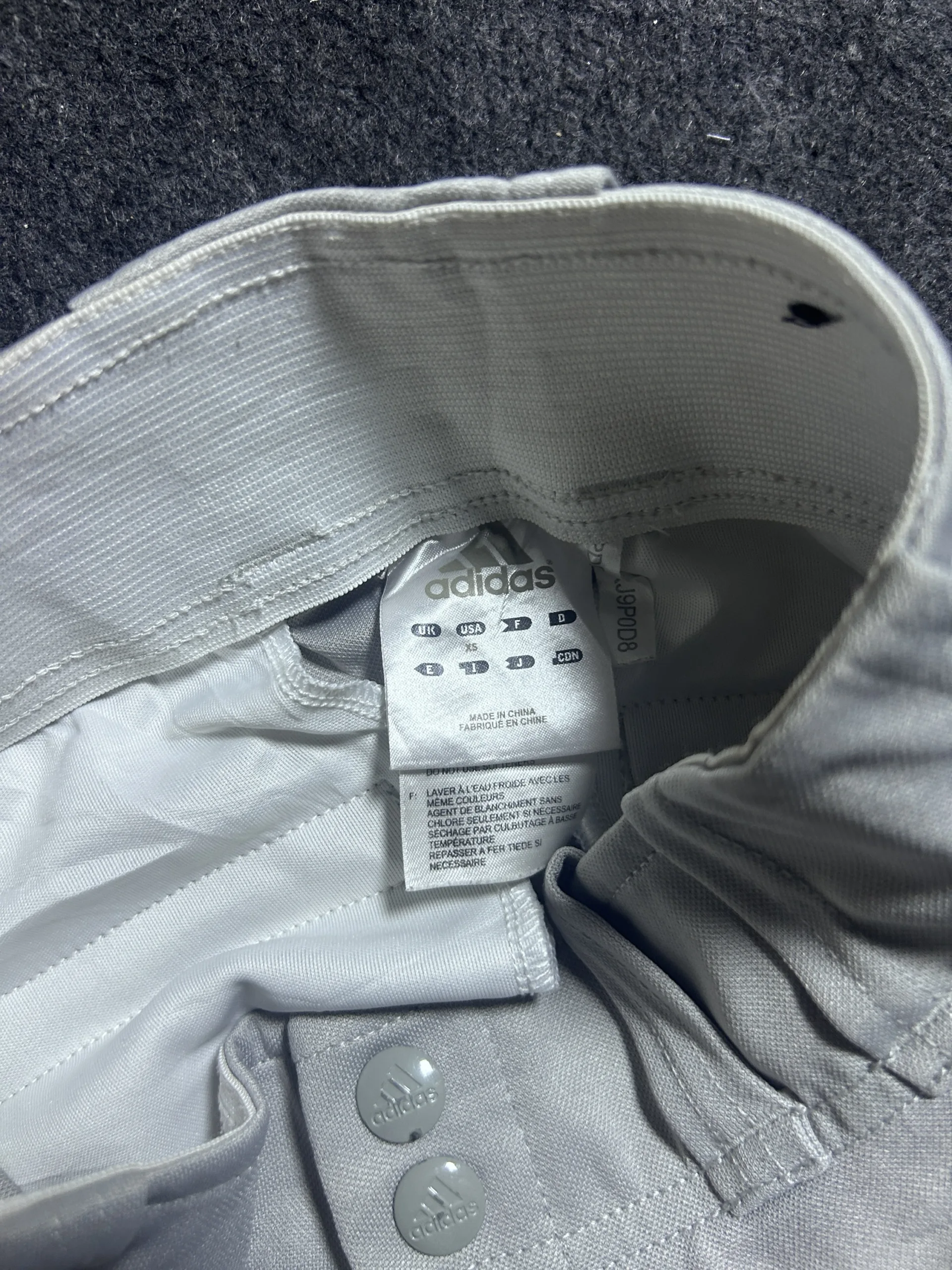 Adidas Grey Shorts detail view