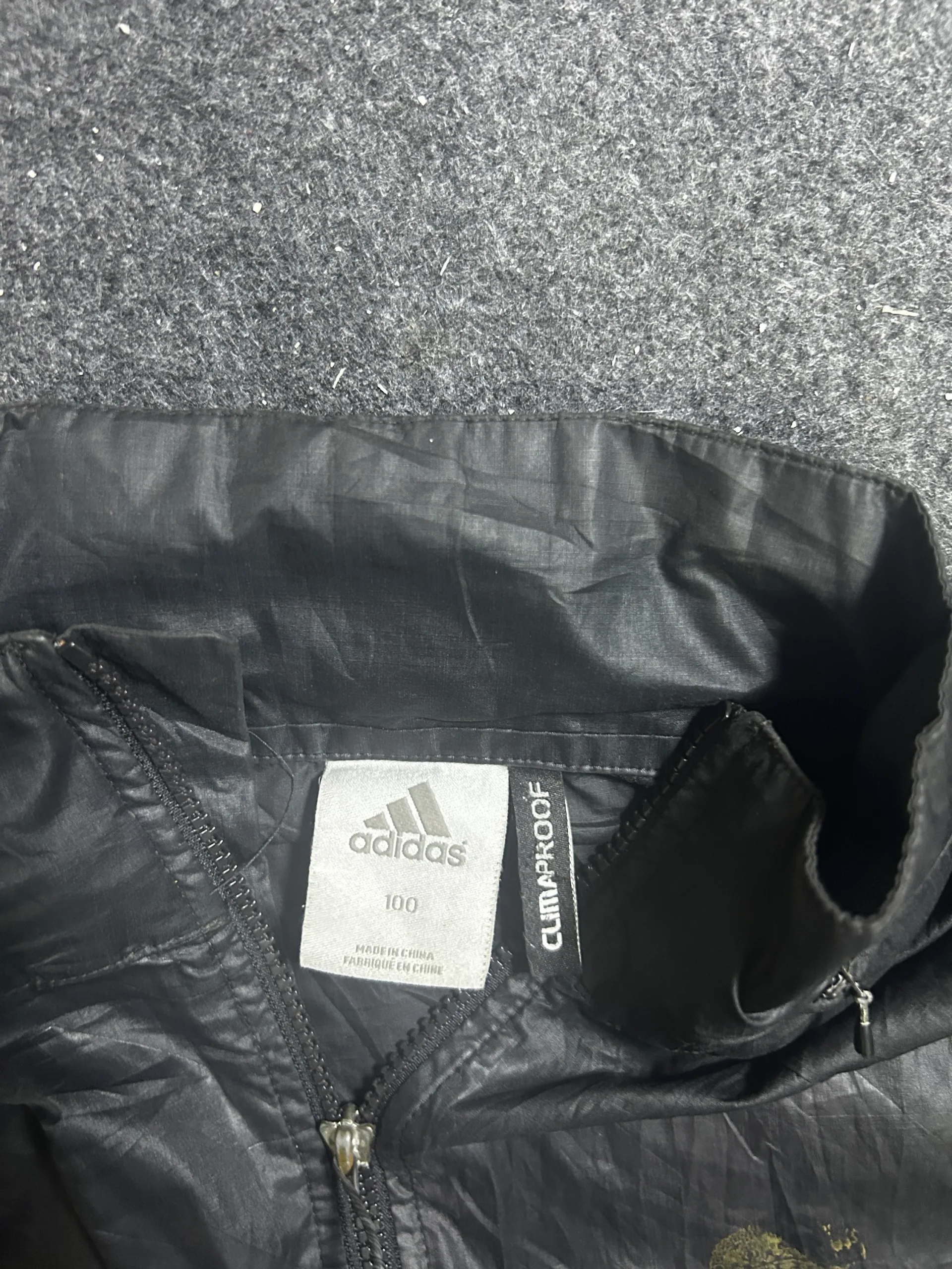 Adidas Black Windbreaker Jacket back view
