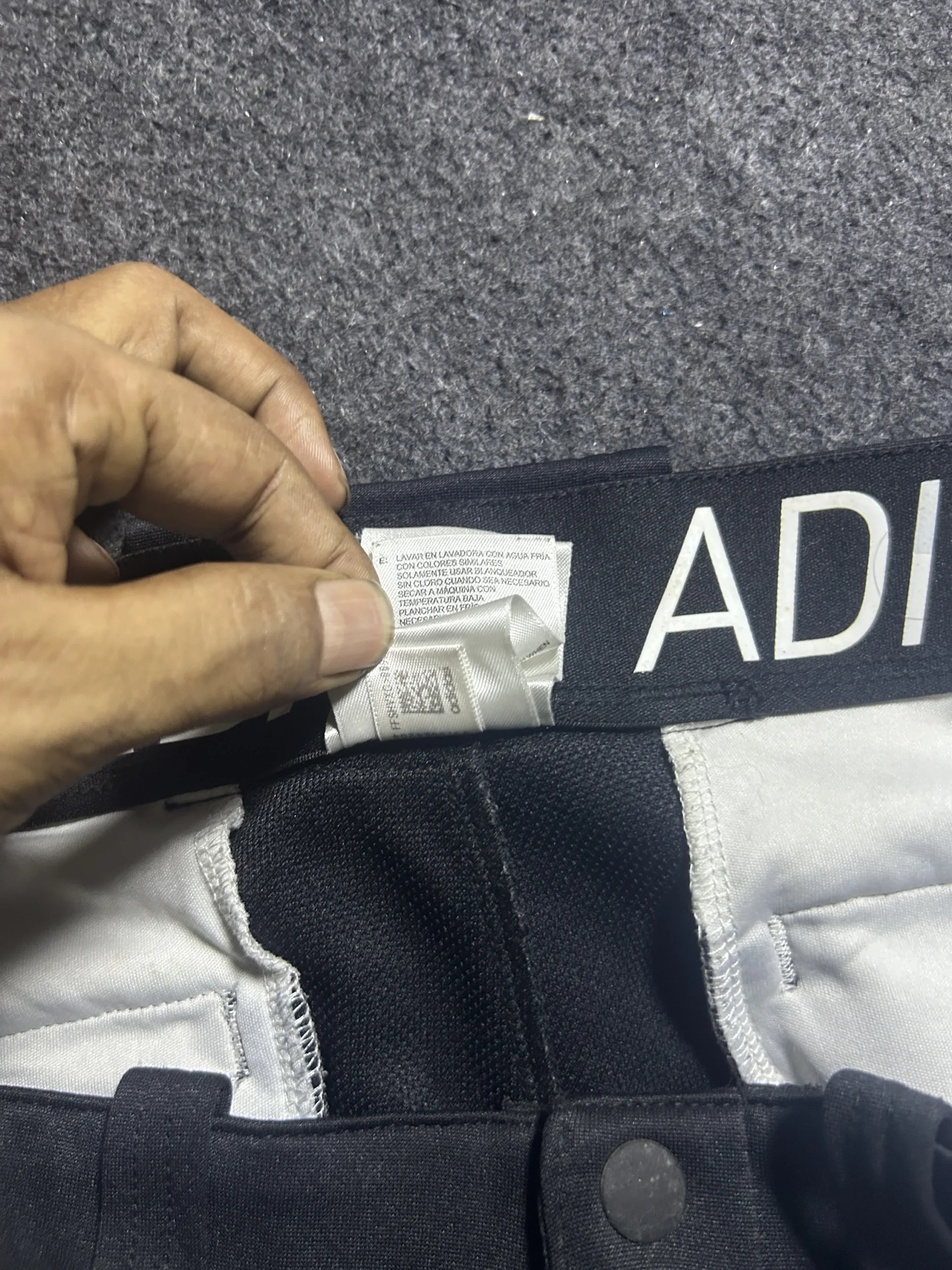 Adidas Black Shorts back view