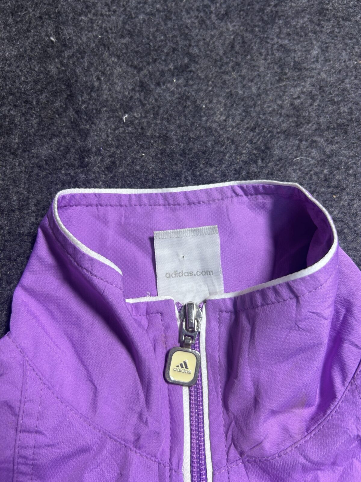 Adidas Purple Jacket detail view