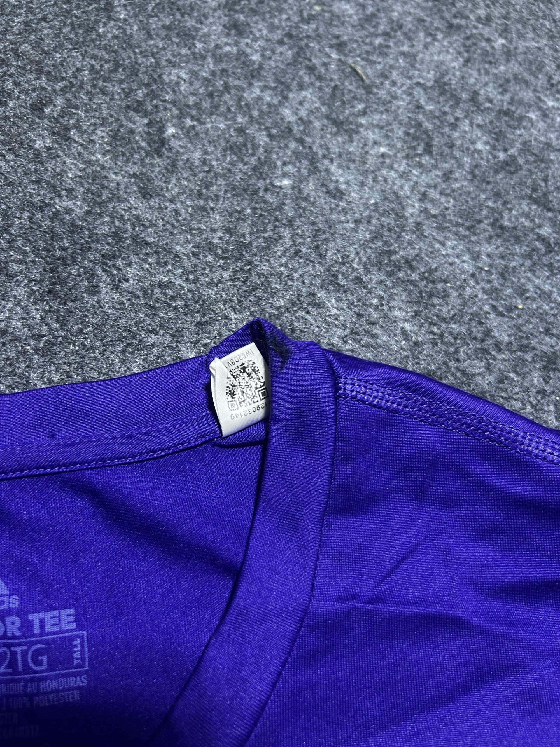 Adidas Purple T-Shirt detail view