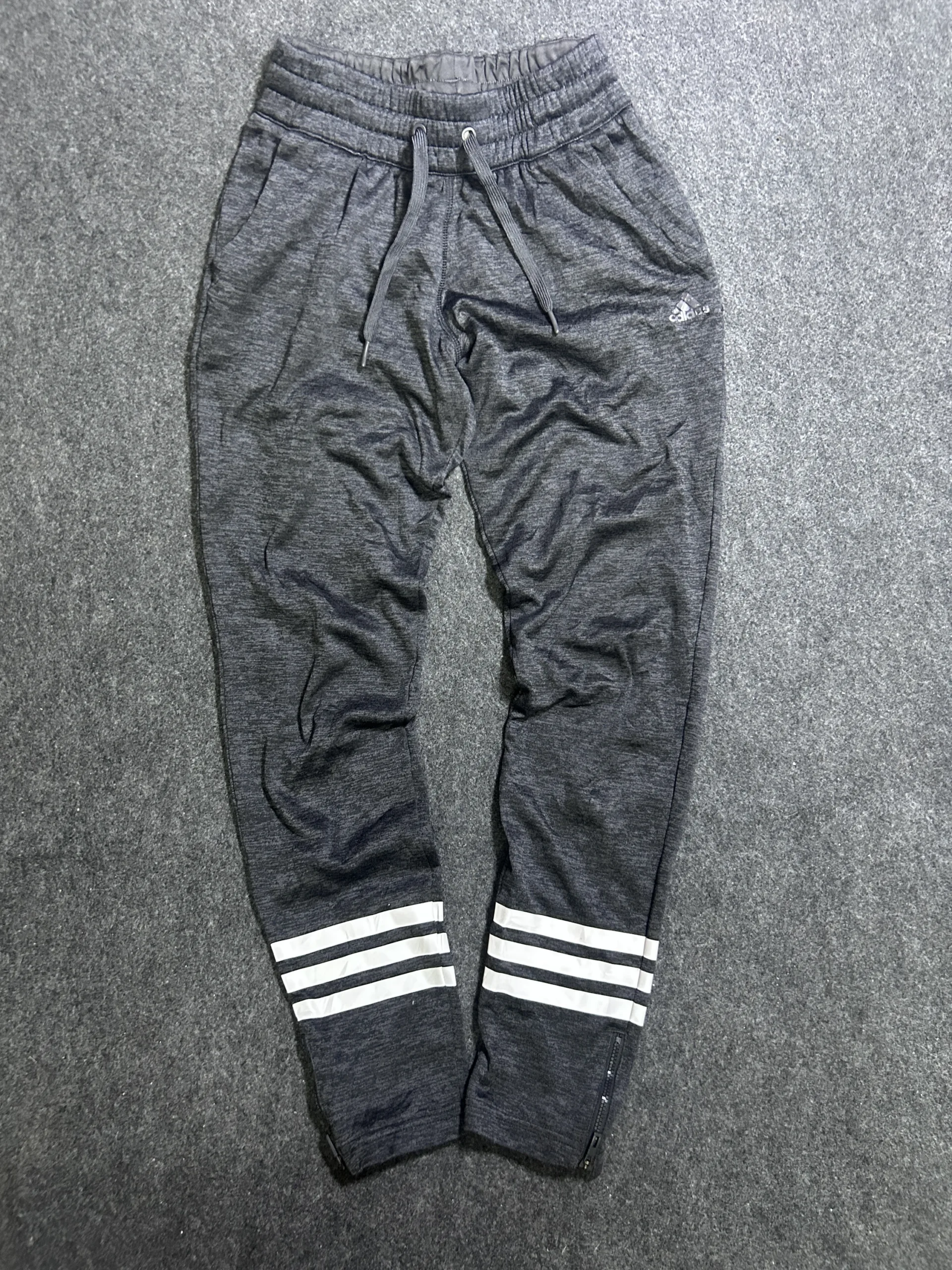 Adidas Grey Track Pants front view