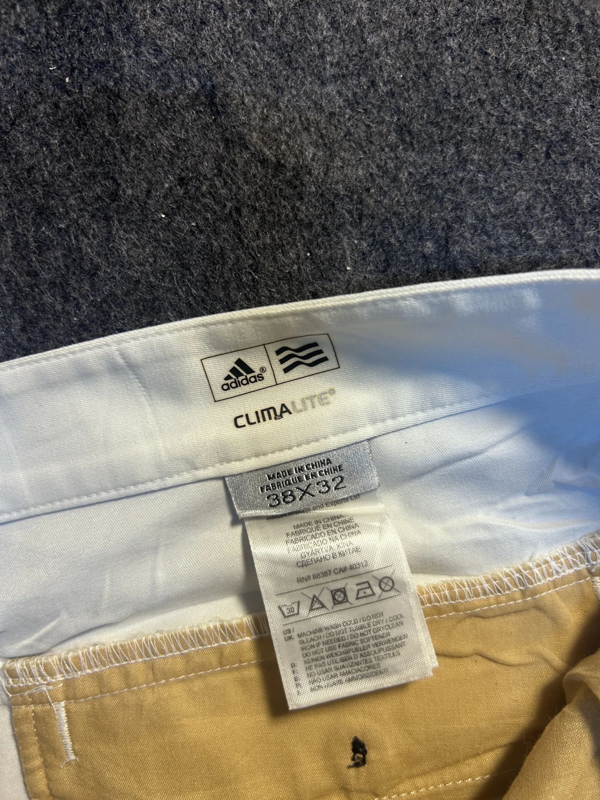Adidas White Trousers detail view