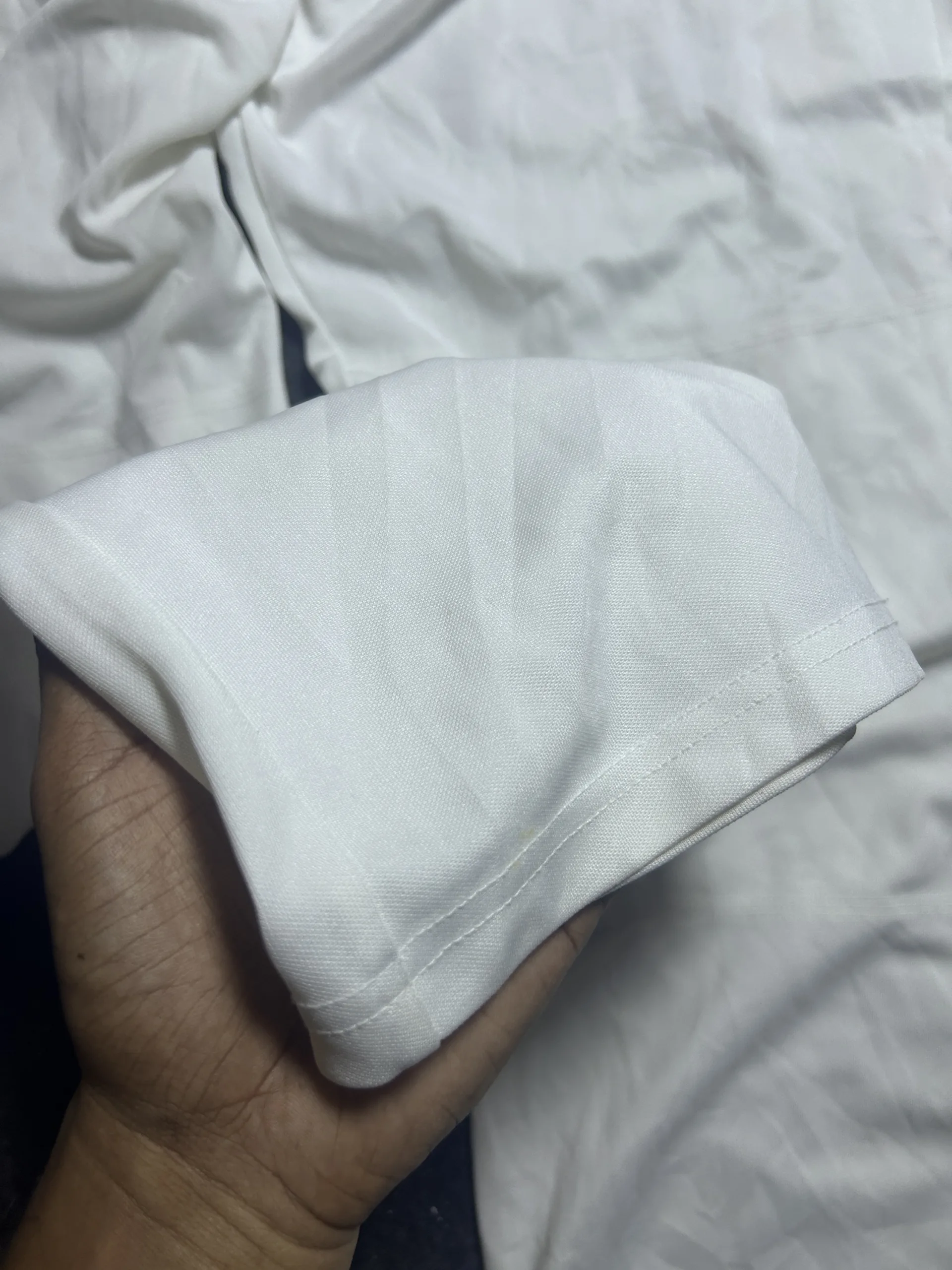 Adidas White Trousers detail view
