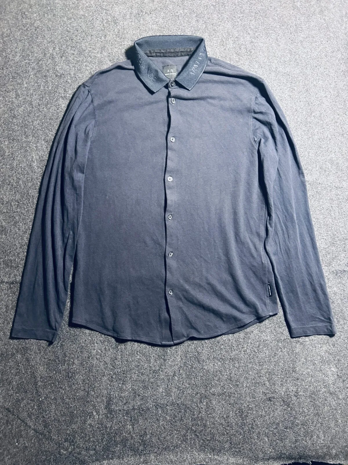 Armani Exchange Navy Shirt front view