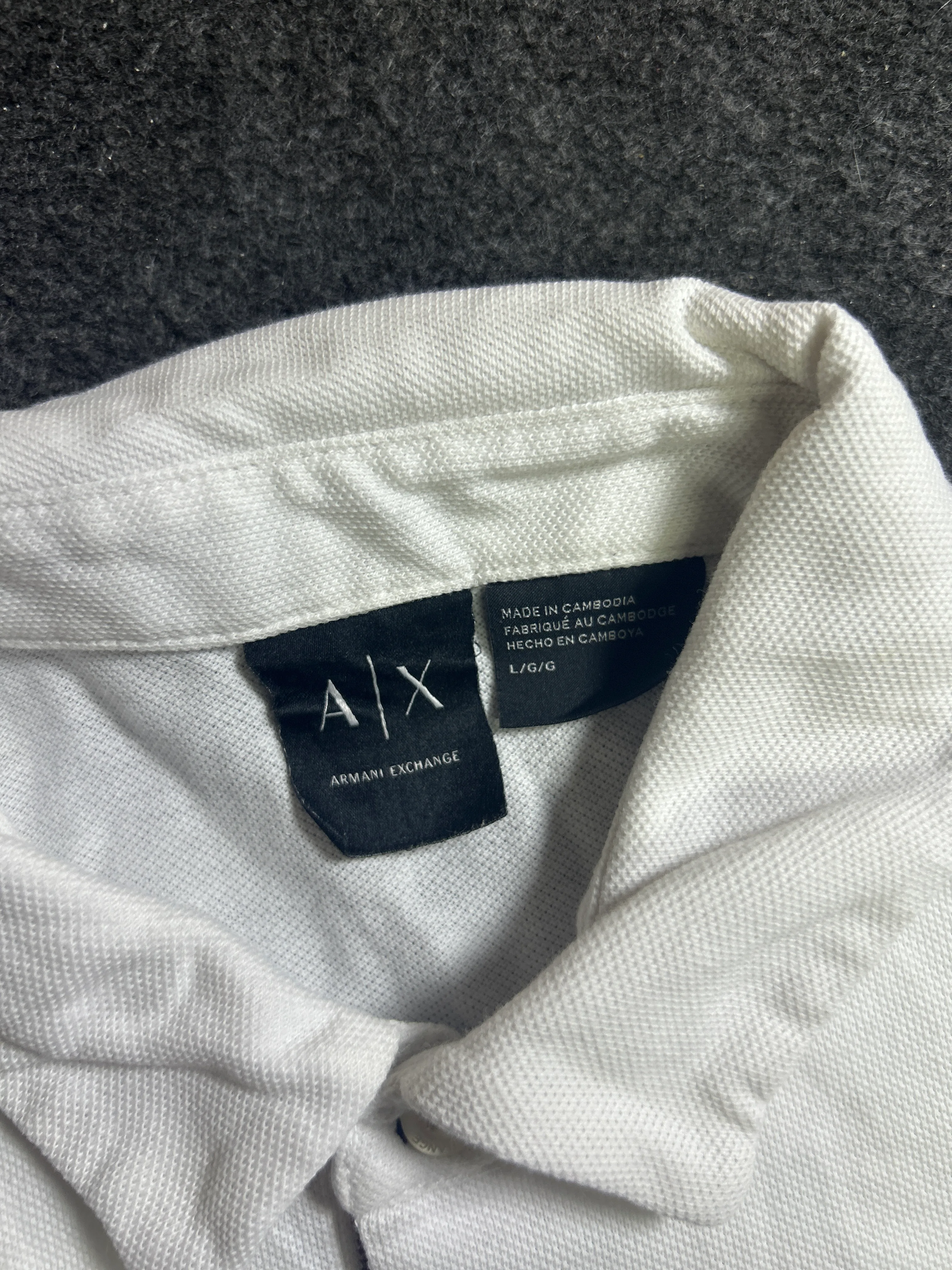 Armani Exchange White T-Shirt back view