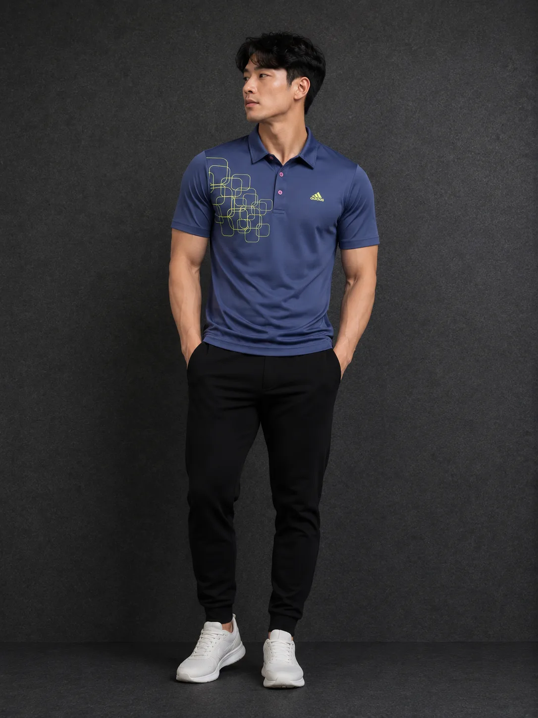 Adidas Grey T-Shirt front view