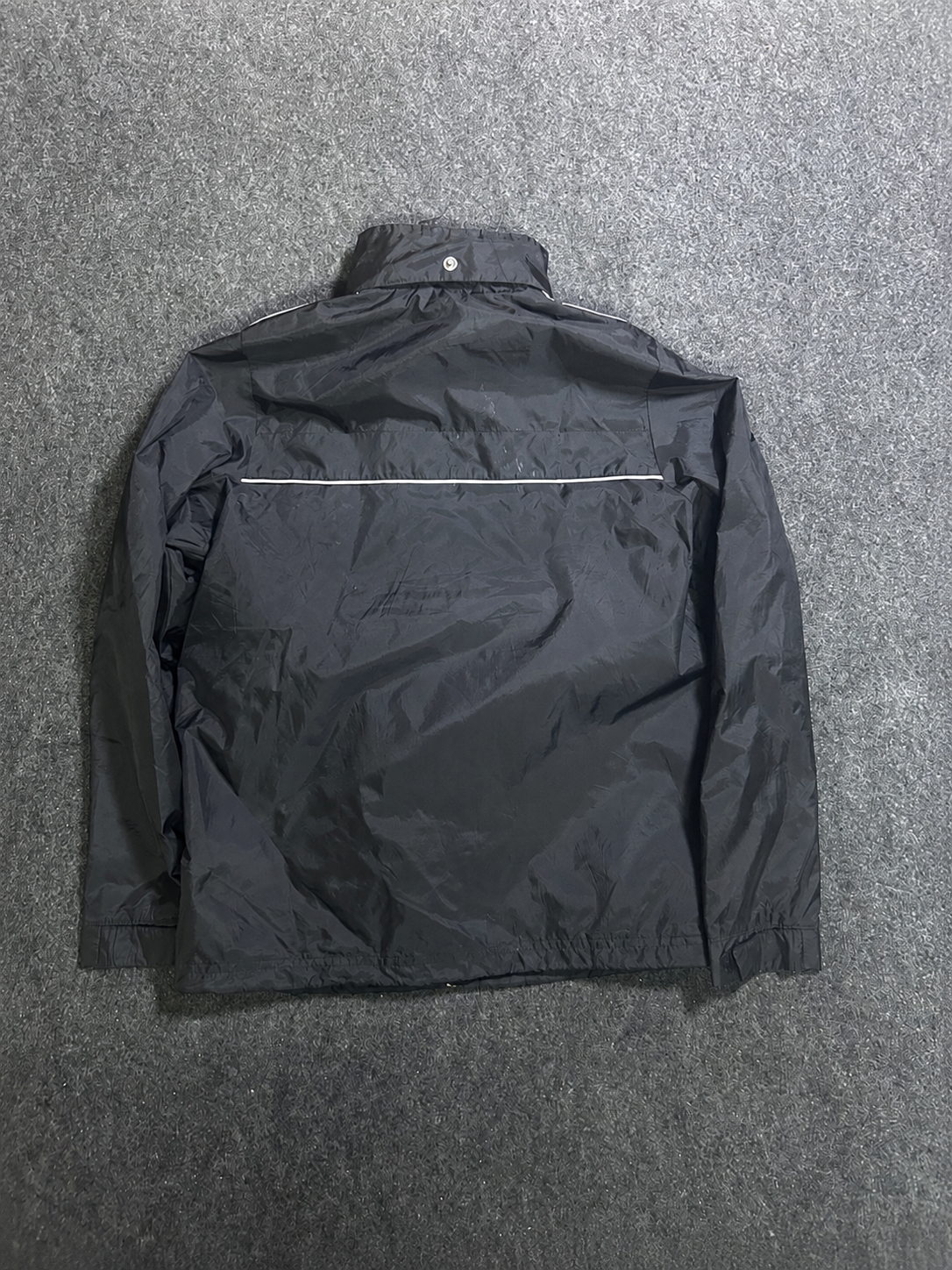 Adidas Black Windbreaker Jacket detail view