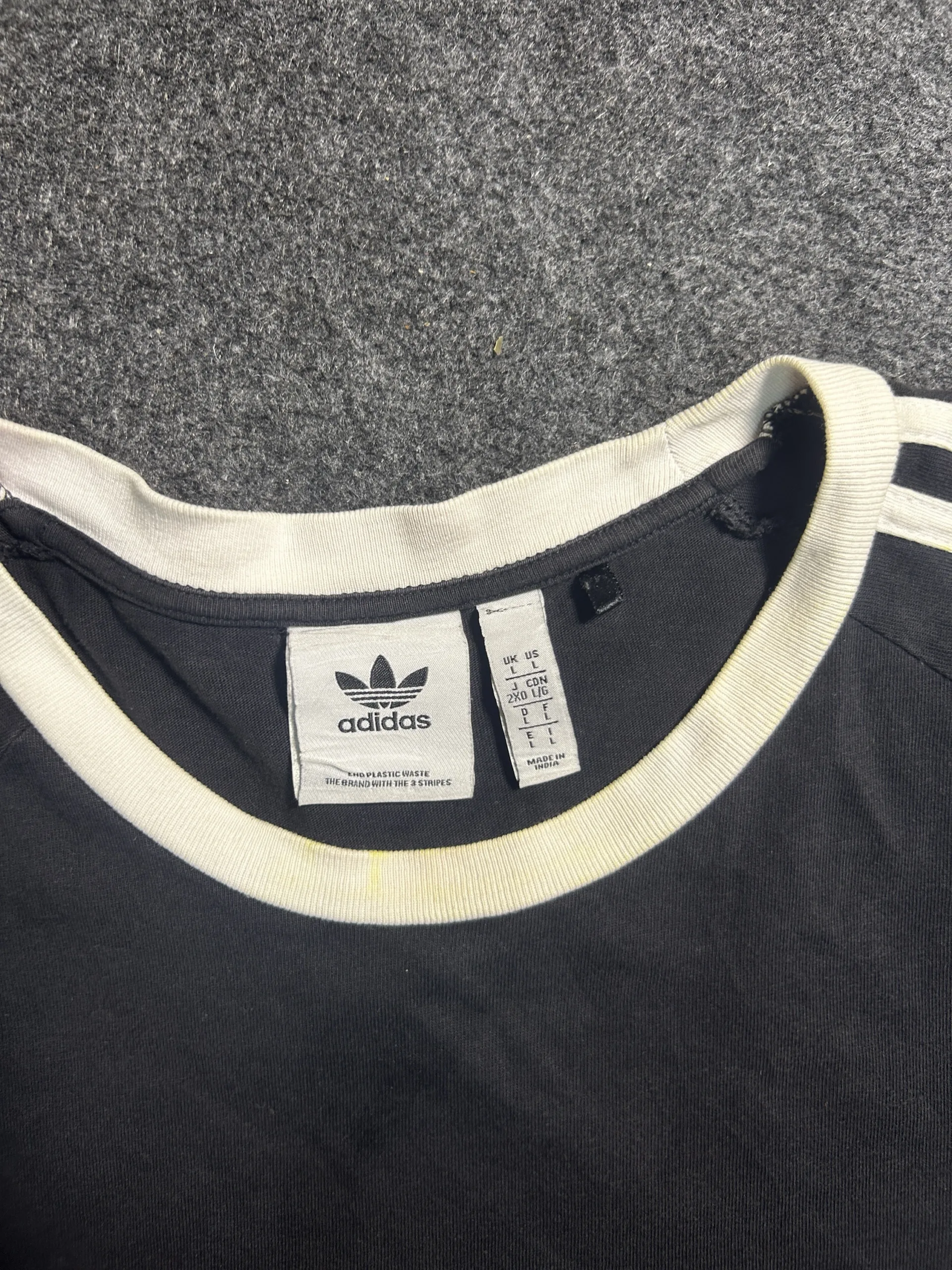 Adidas Black T-Shirt detail view