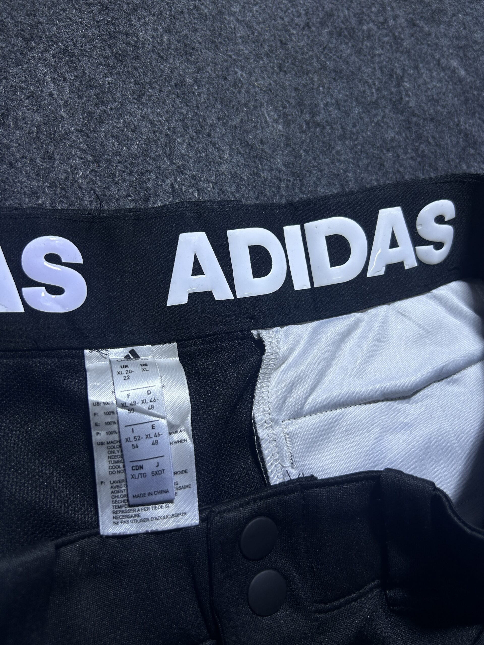 Adidas Black Shorts detail view