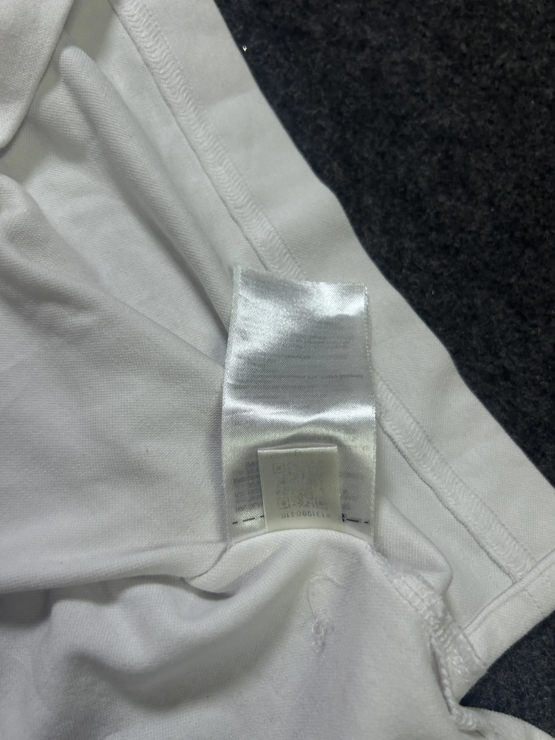 Adidas White Polo Shirt detail view
