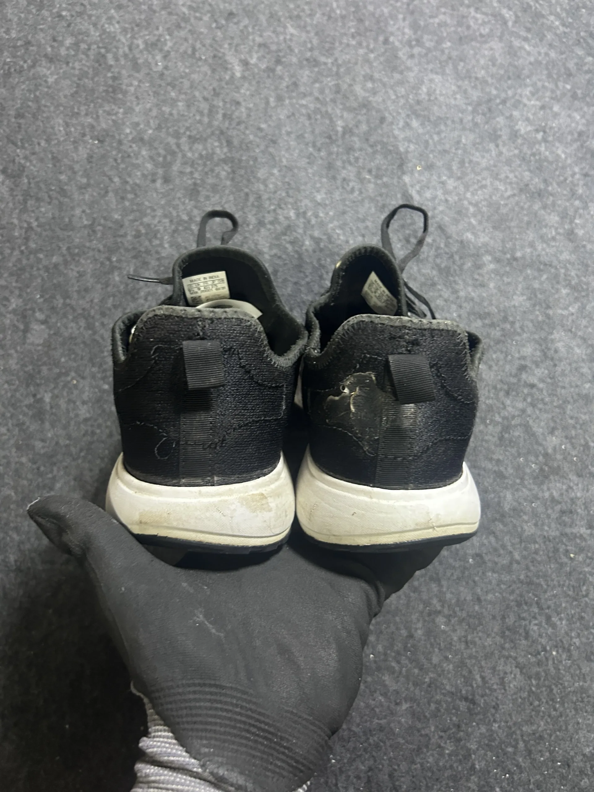 Adidas Black simple back view