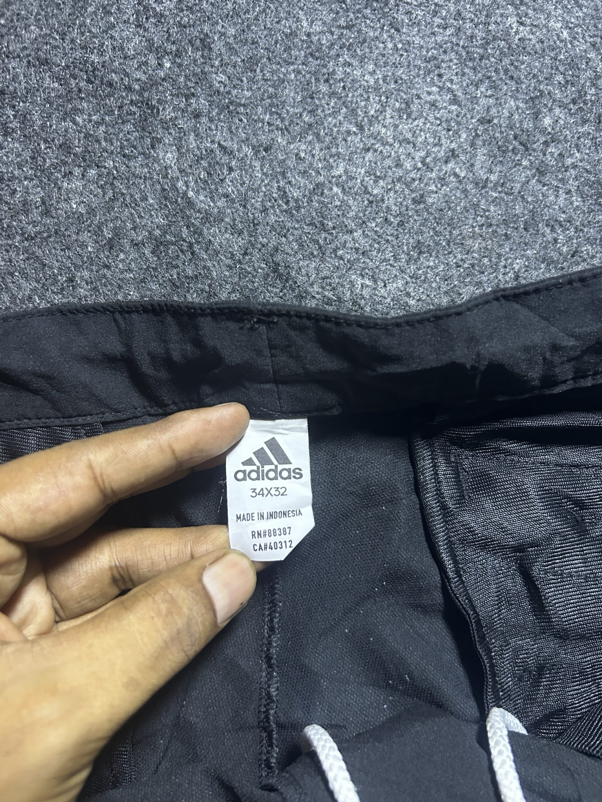 Adidas Black Pants back view