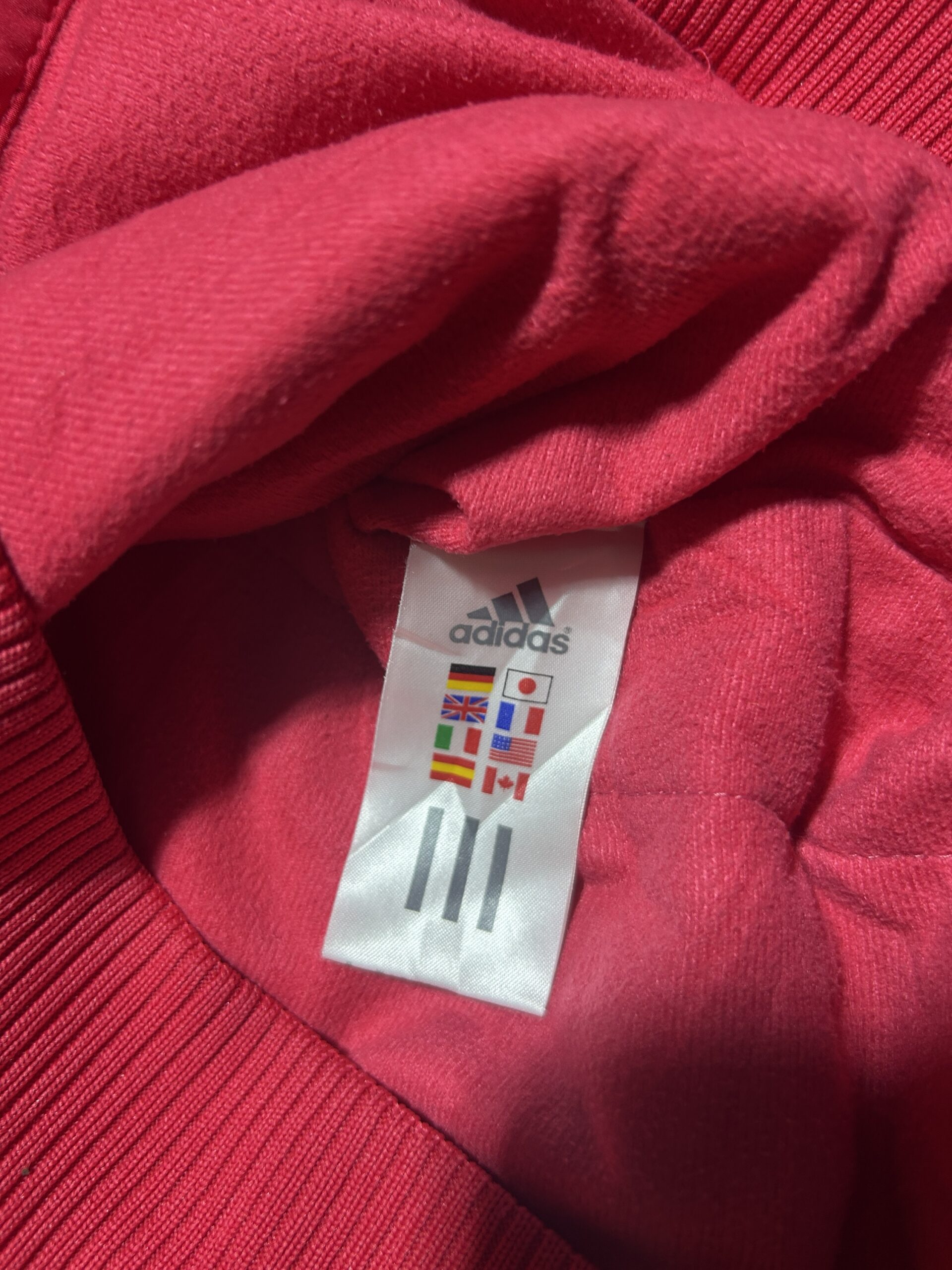 Adidas Red Jacket back view