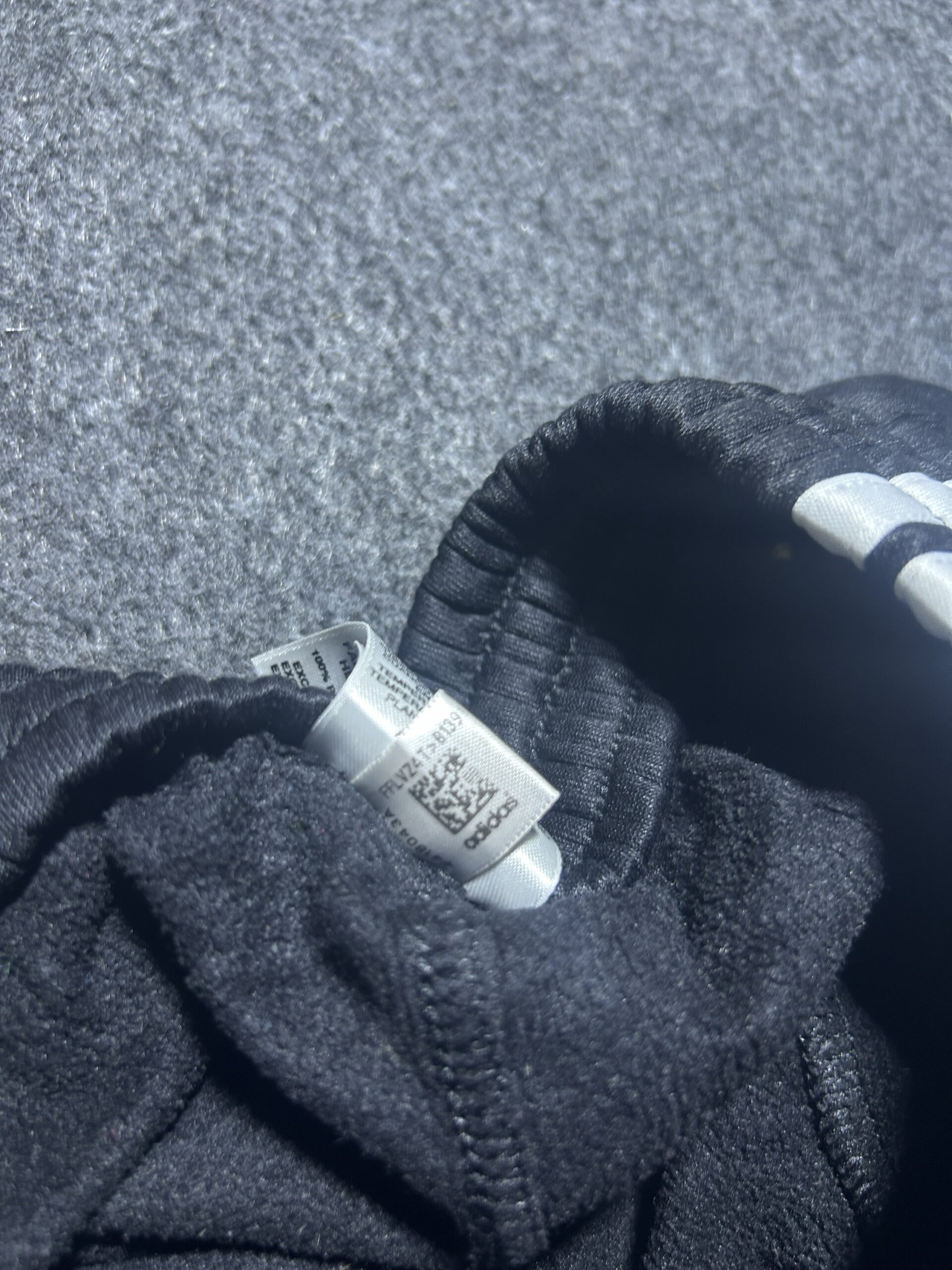 Adidas Black Track Pants back view