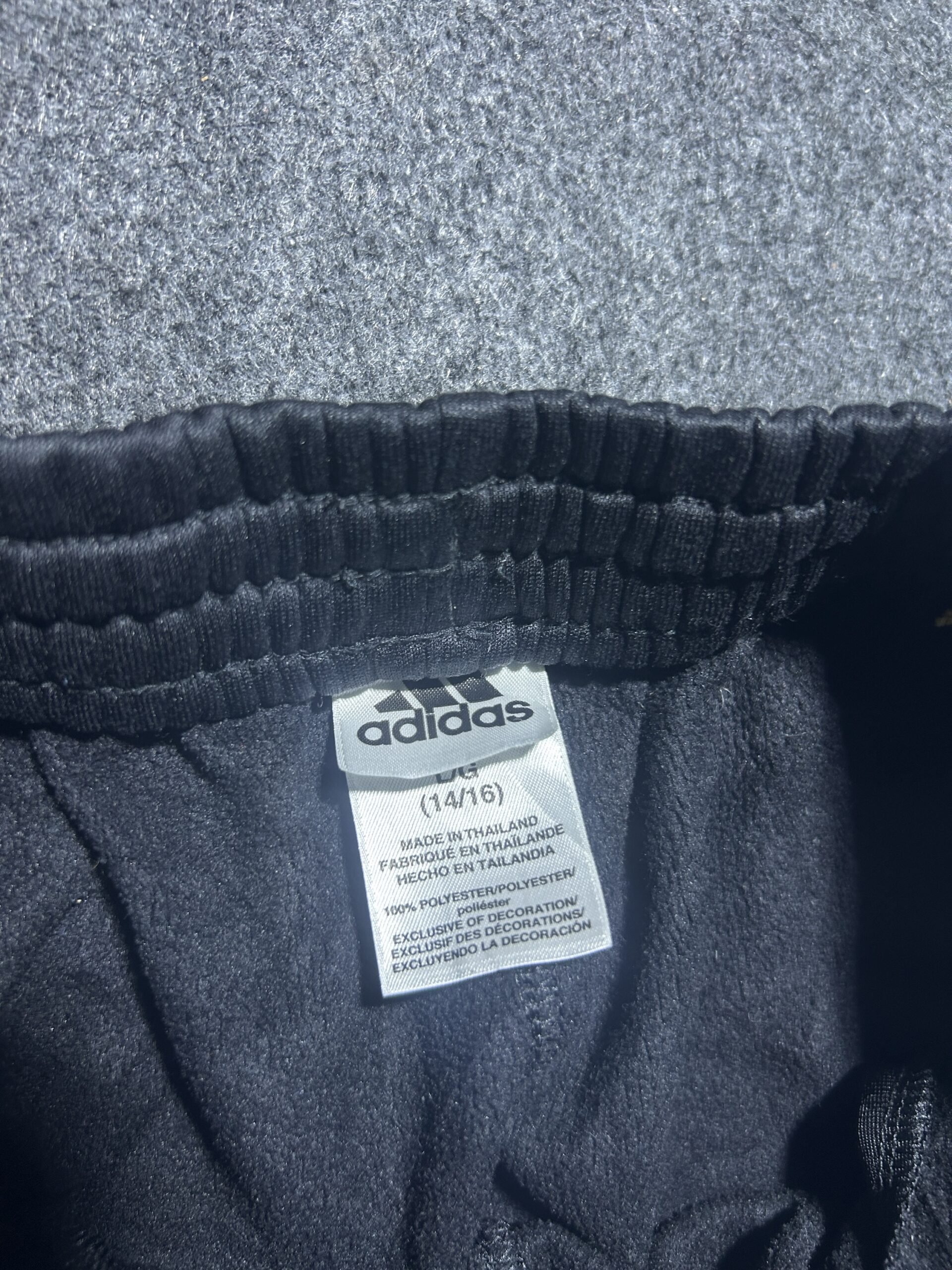 Adidas Black Track Pants detail view
