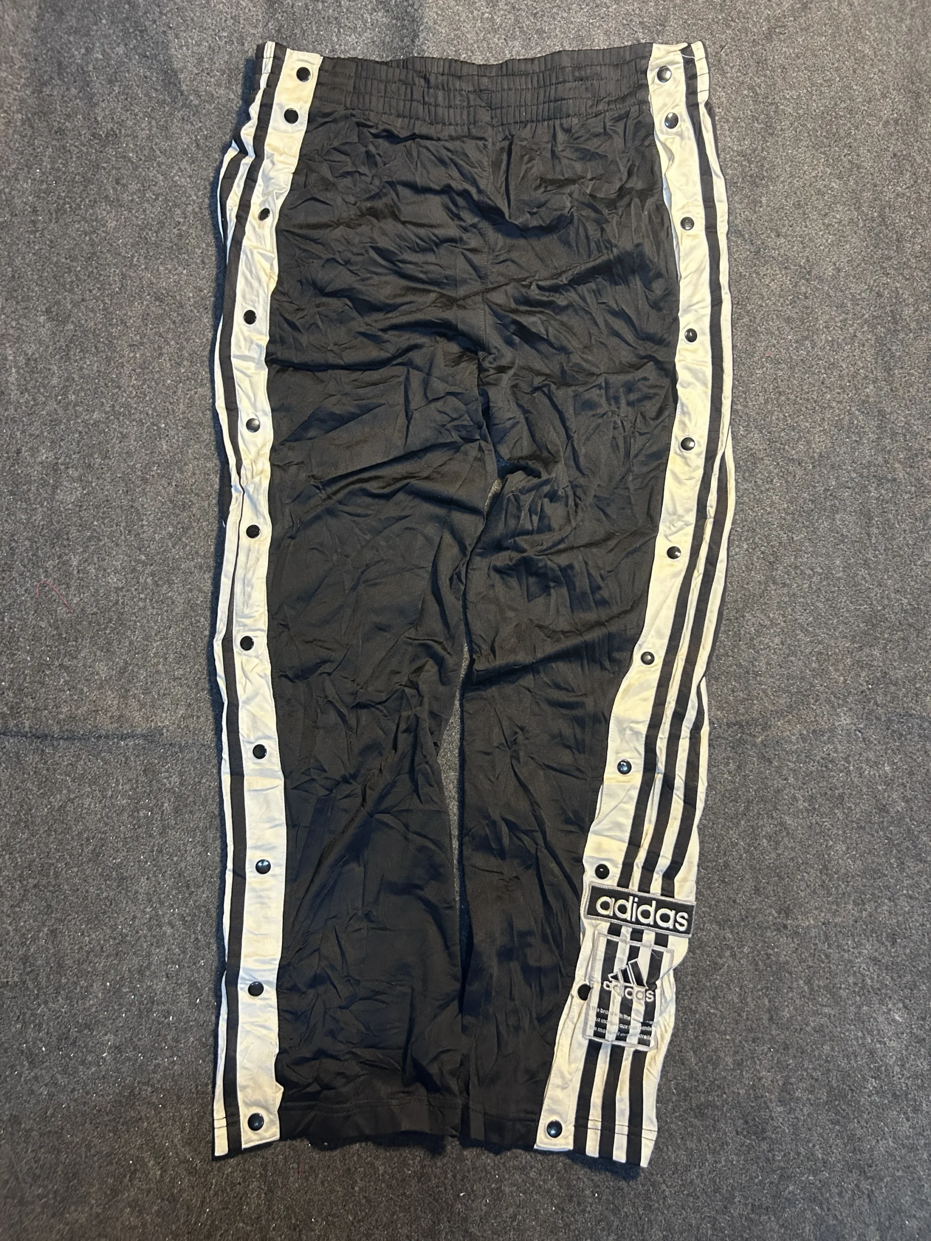 Adidas Black Track Pants detail view