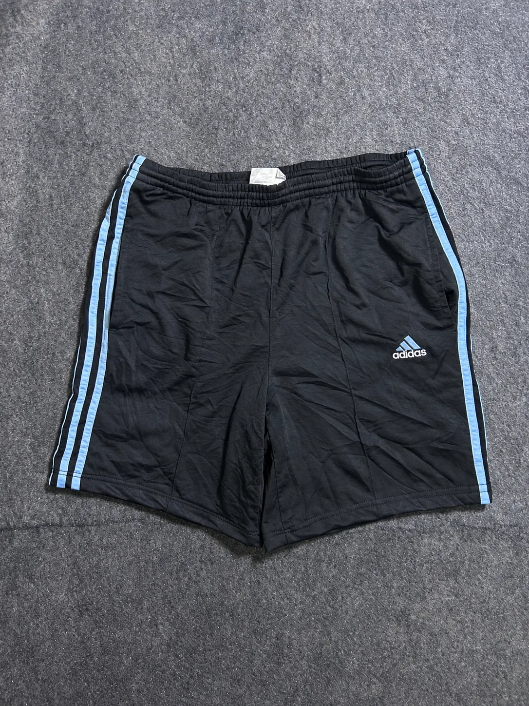 Adidas Black Sports Shorts front view