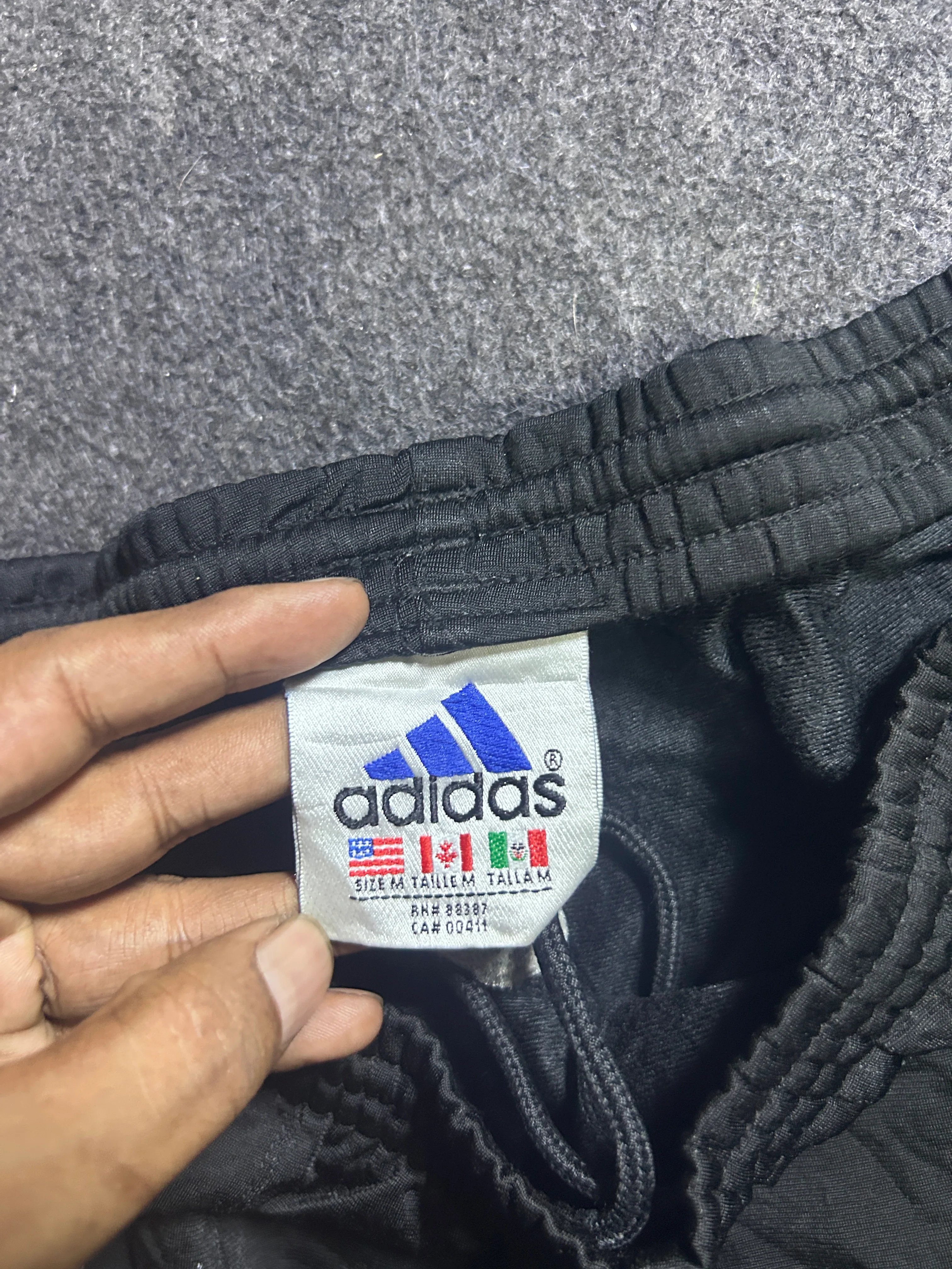 Adidas Black Shorts detail view
