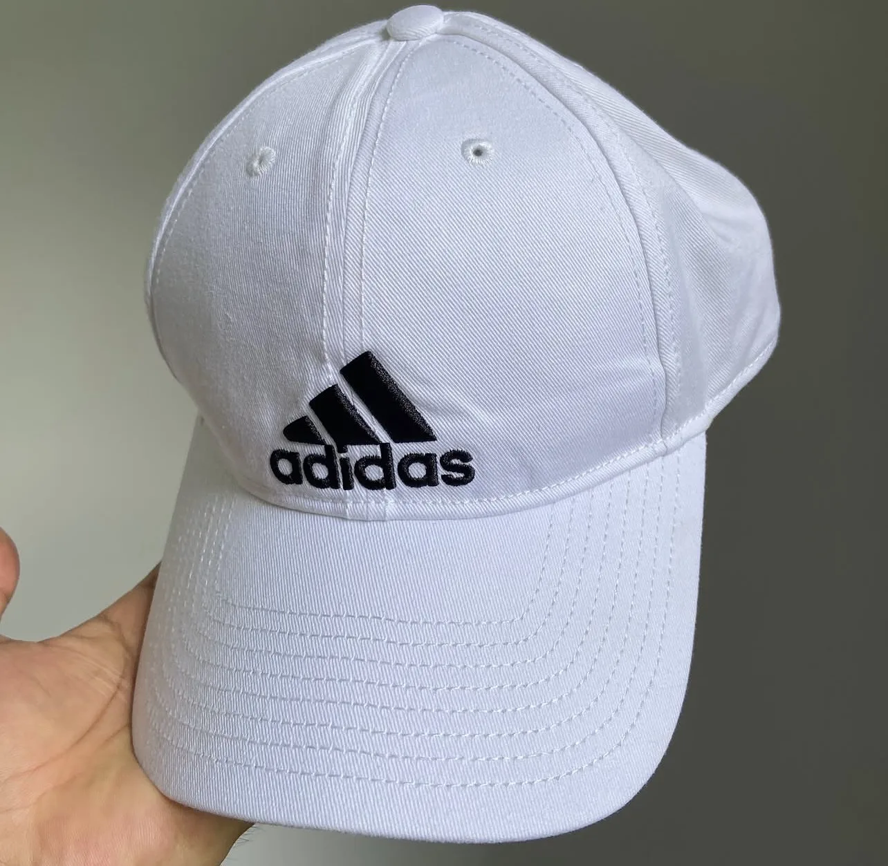 Adidas White simple back view