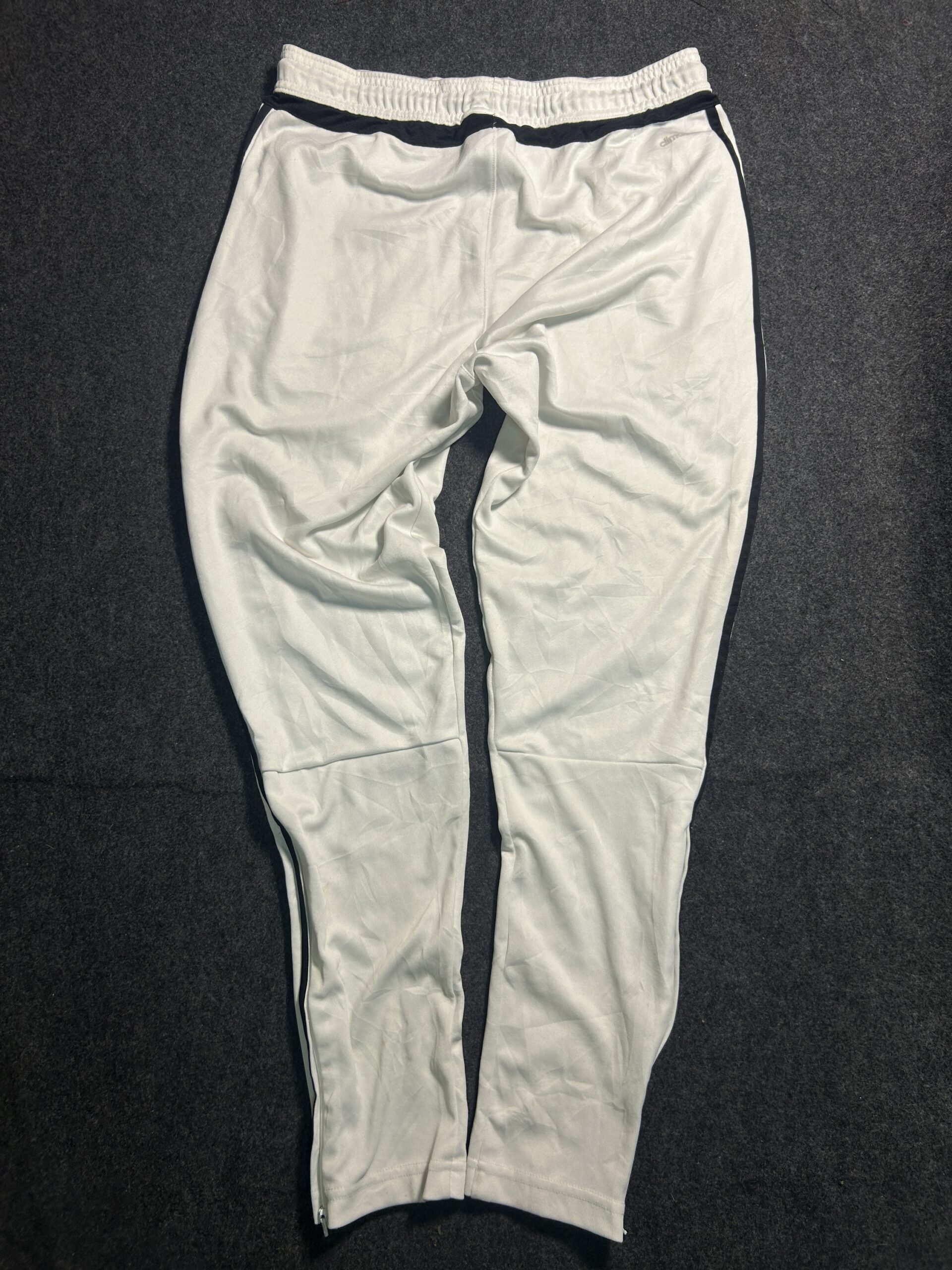 Adidas White Track Pants detail view