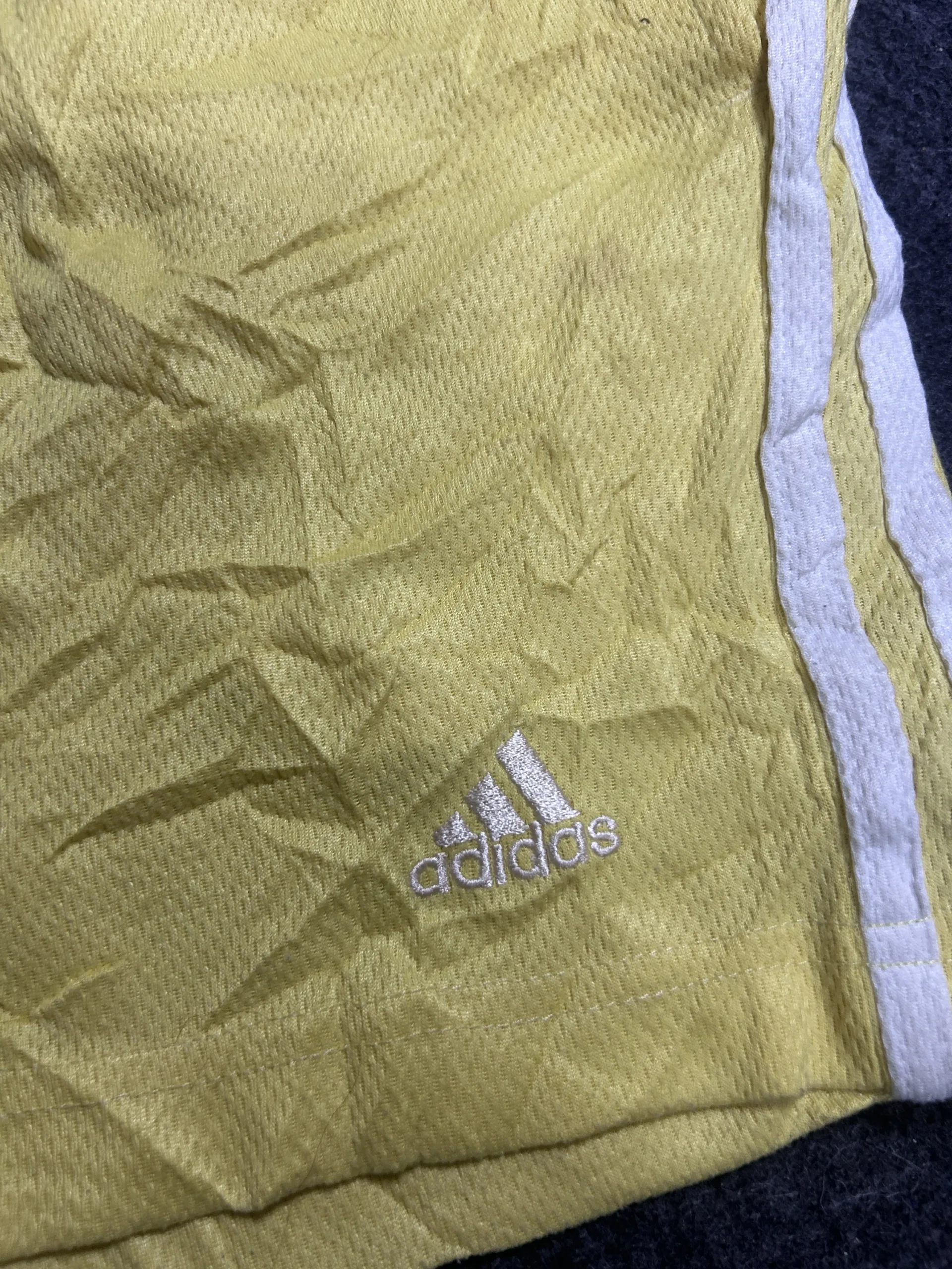 Adidas Yellow Shorts detail view
