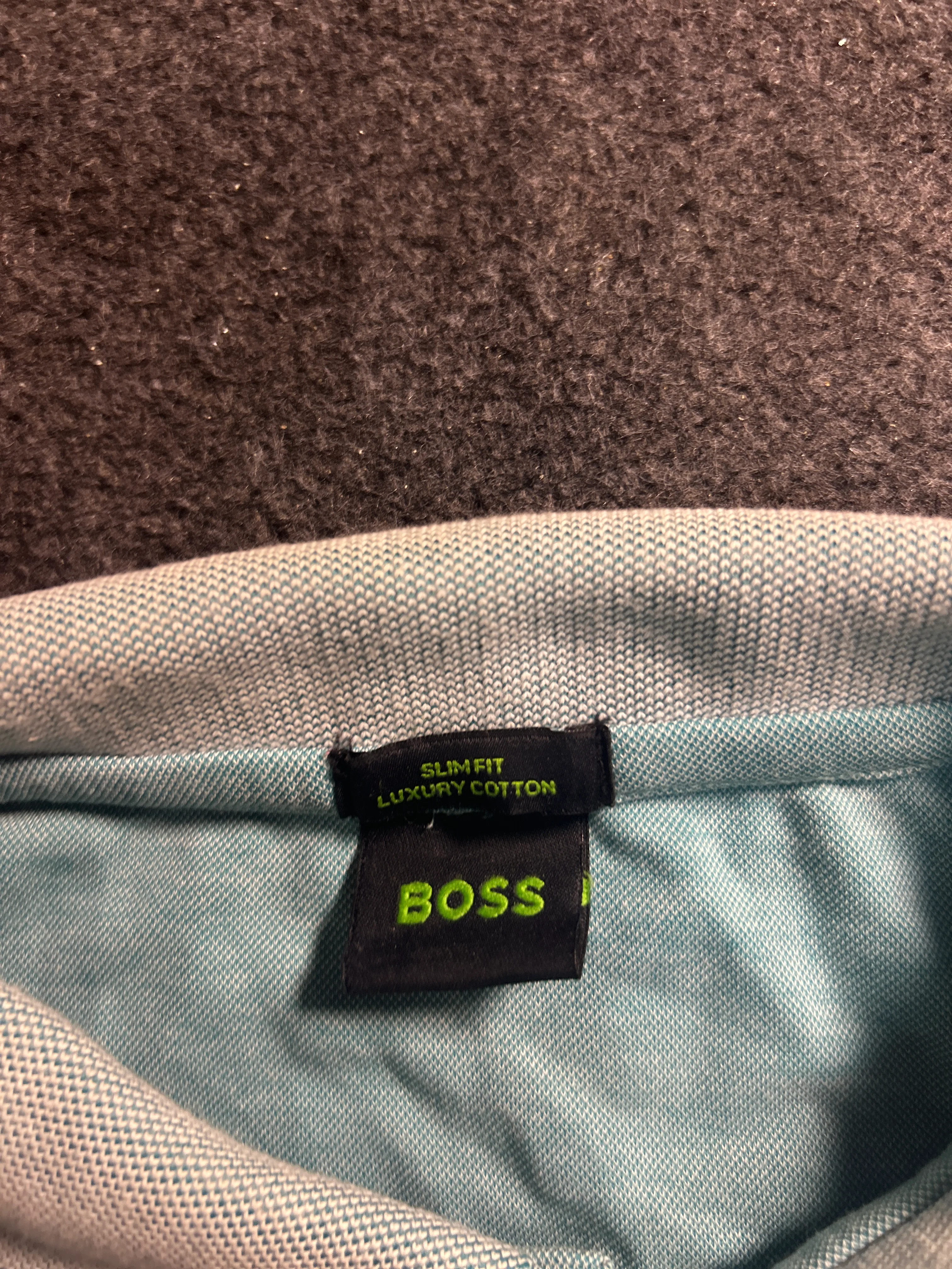 Hugo Boss Blue Polo Shirt detail view
