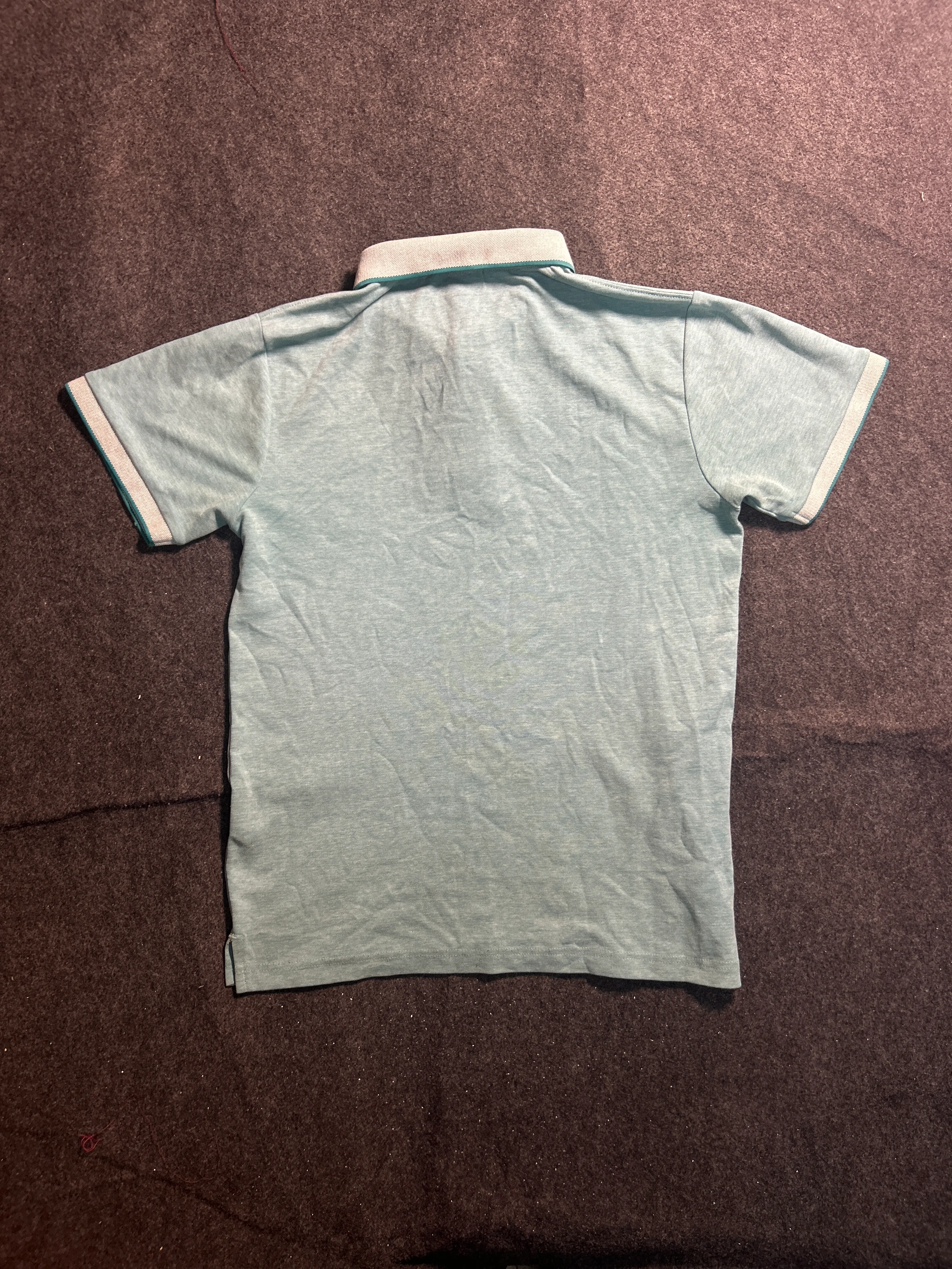 Hugo Boss Blue Polo Shirt back view