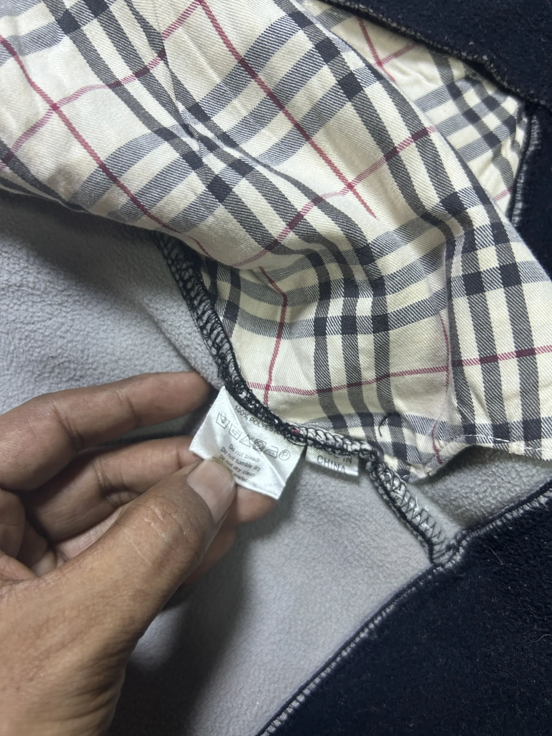 The North Face Black Fleece Jacket back view