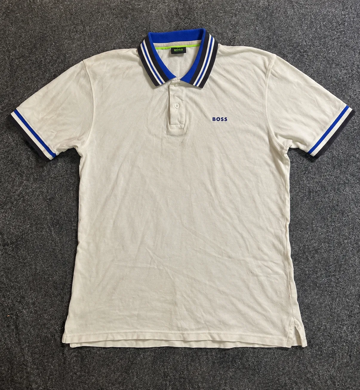 Hugo Boss White Polo Shirt front view