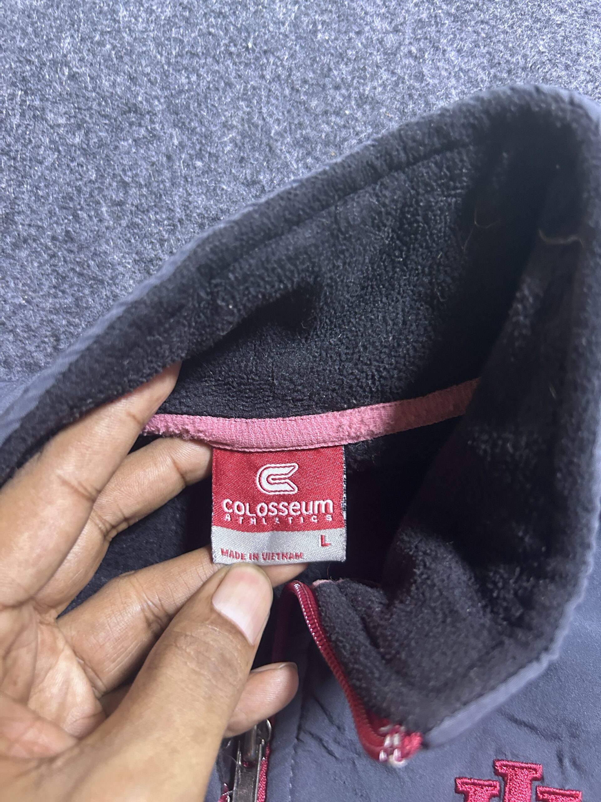Black Fleece Jacket detail view