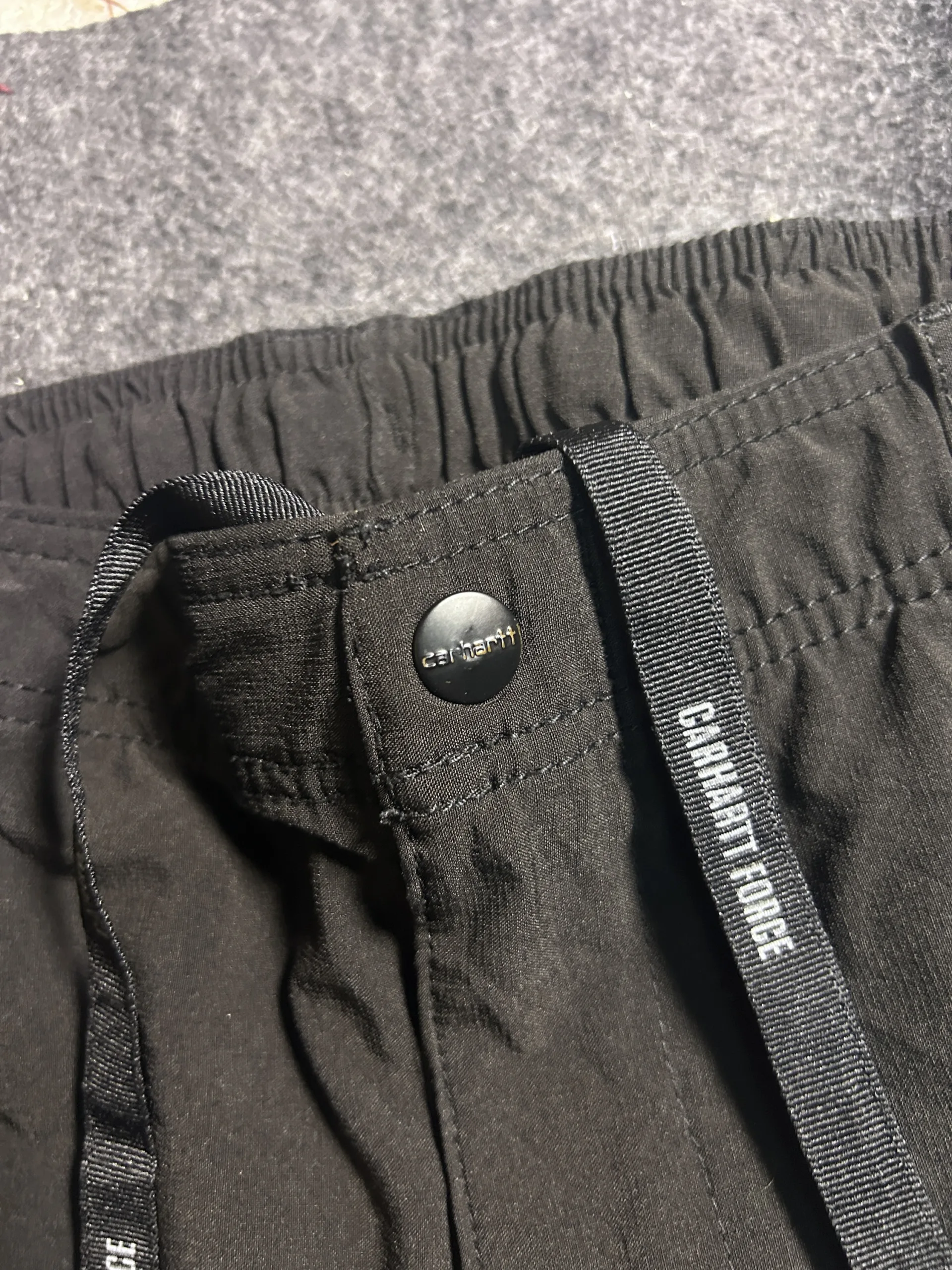 Carhartt Black Track Pants detail view
