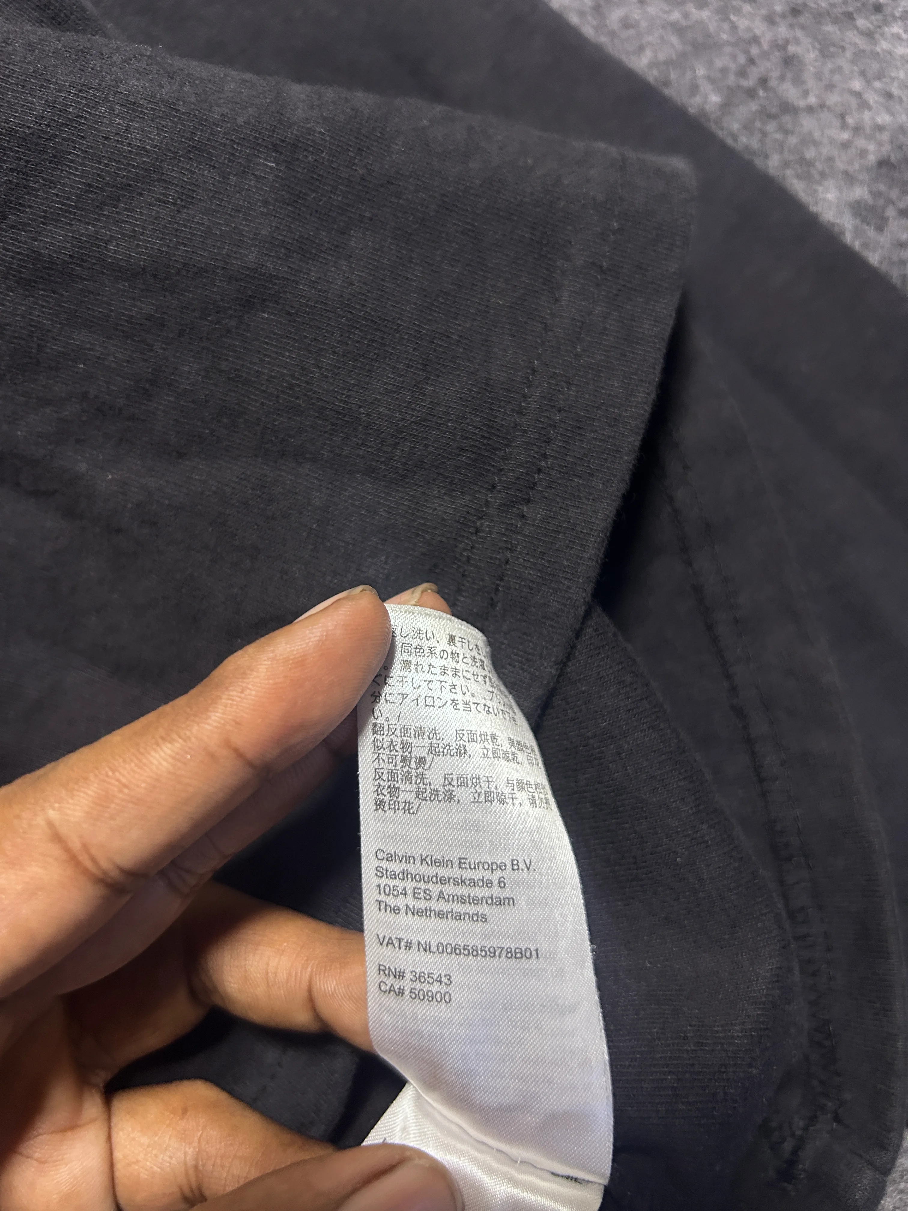 Calvin Klein Black Jeans detail view
