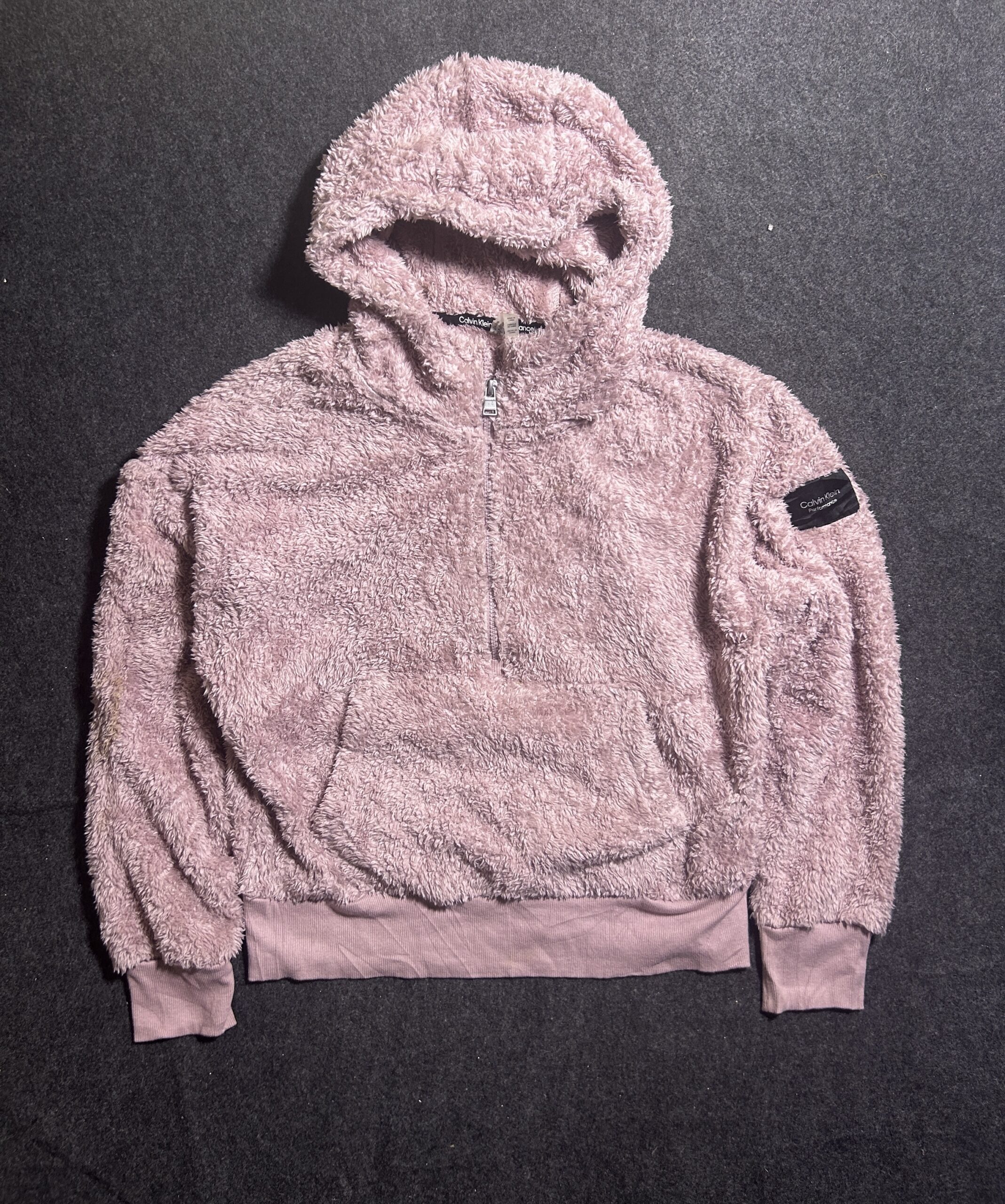 Calvin Klein Pink Hoodie detail view