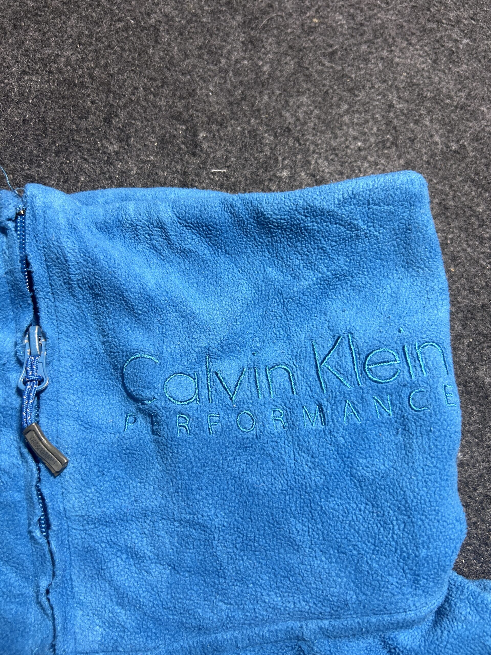 Calvin Klein Blue Fleece Jacket back view