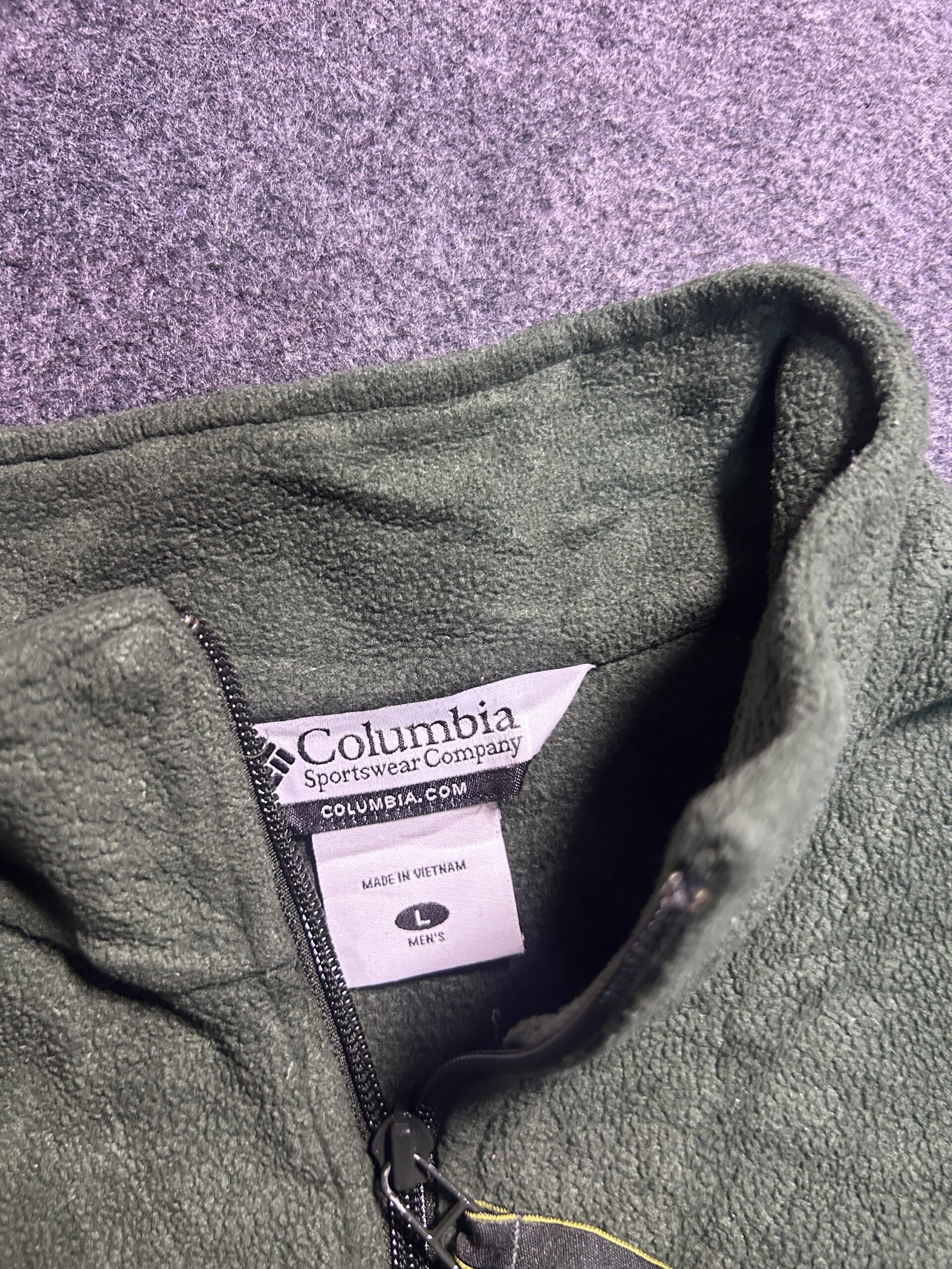 Columbia Green Sweatshirt back view