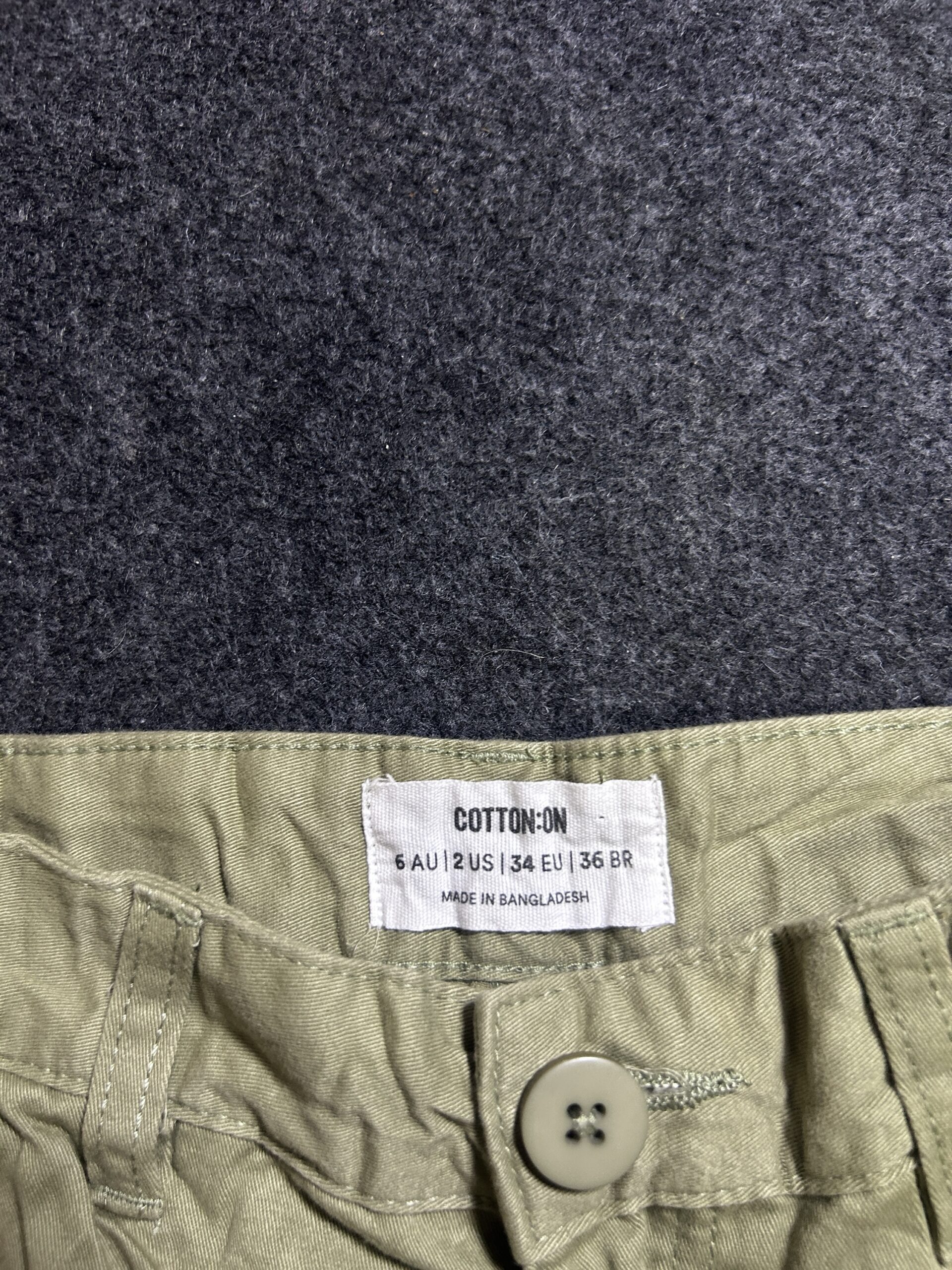 Green Trousers back view