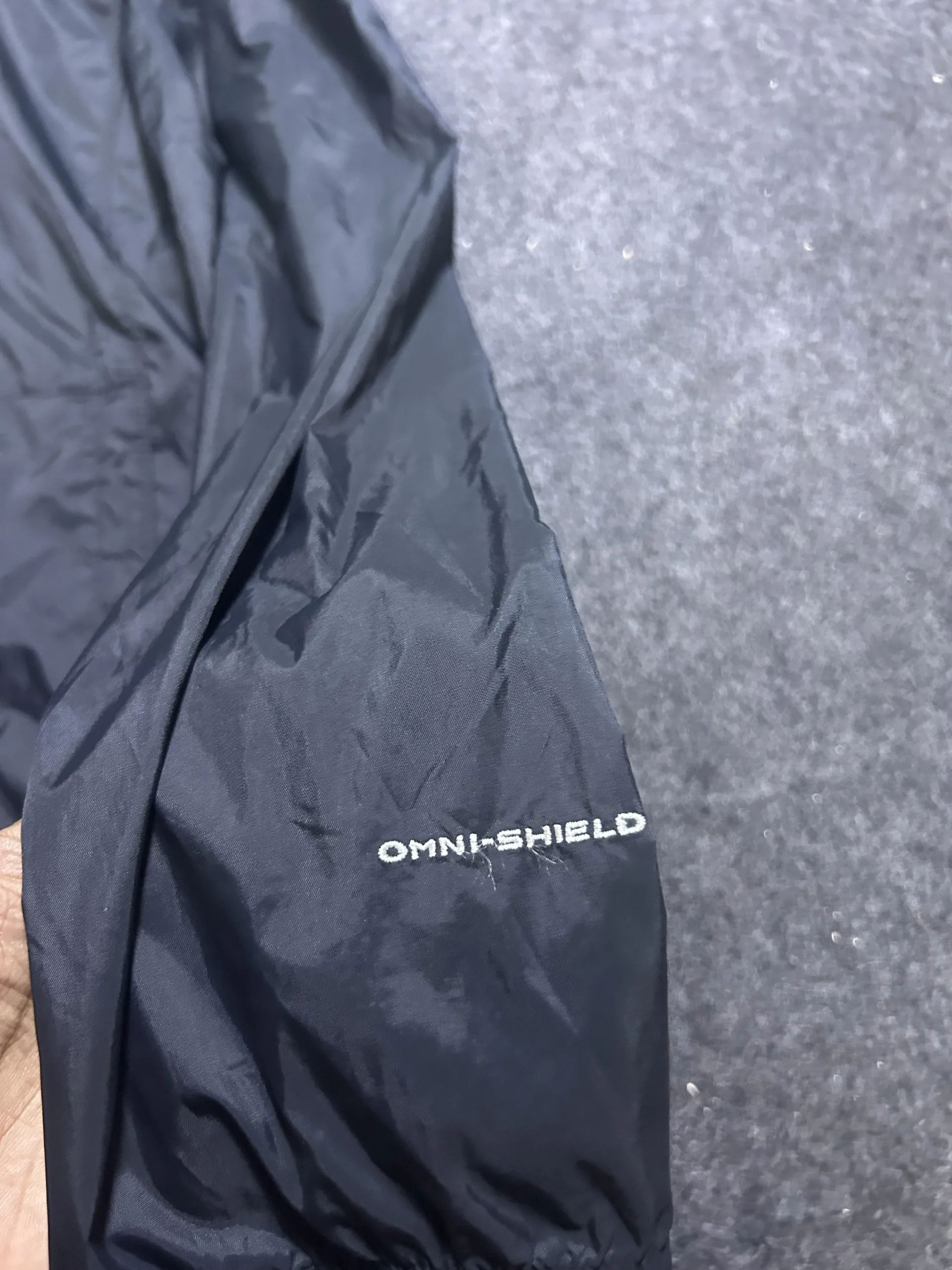 Columbia Black Jacket detail view