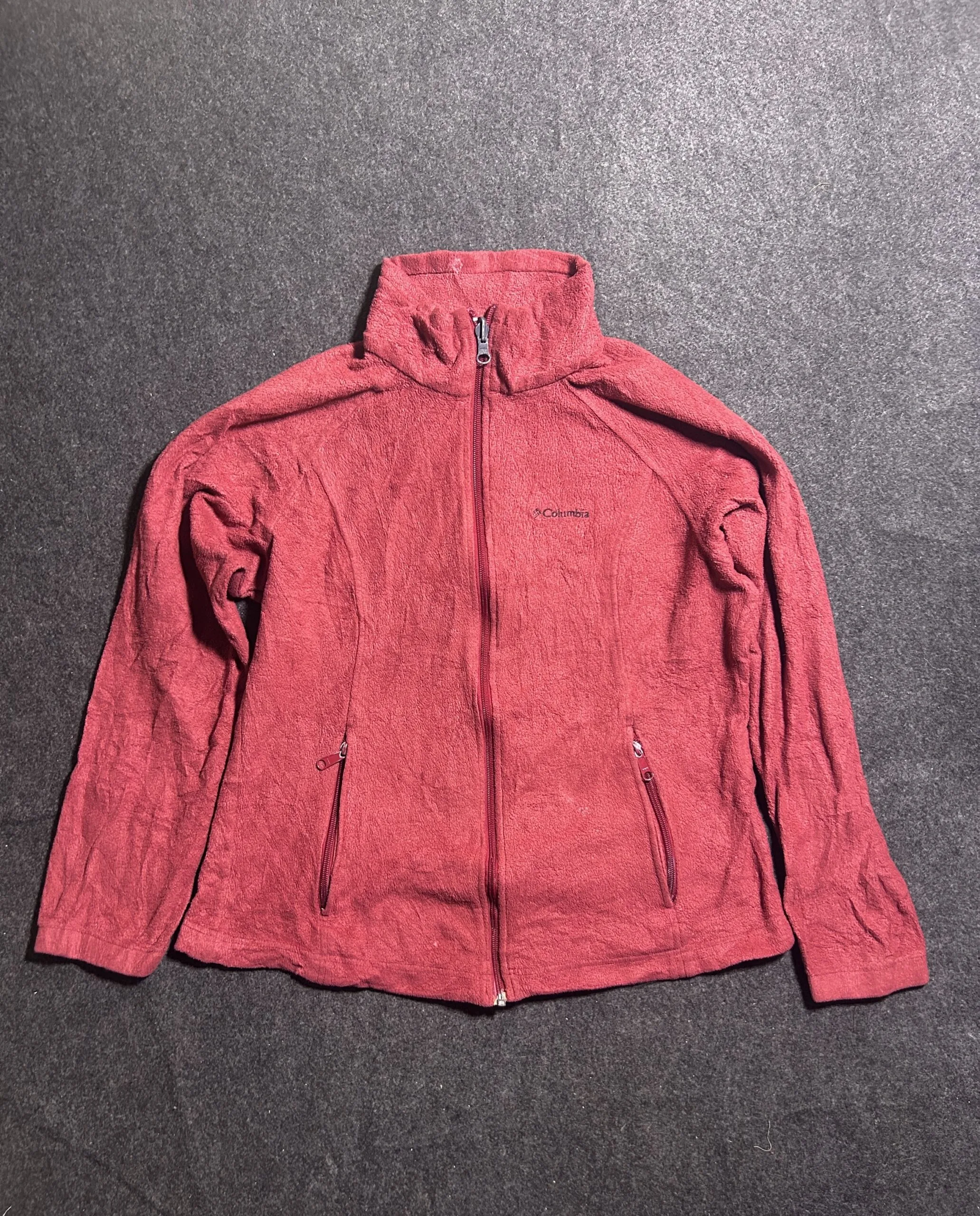 Columbia Red Fleece Jacket front view