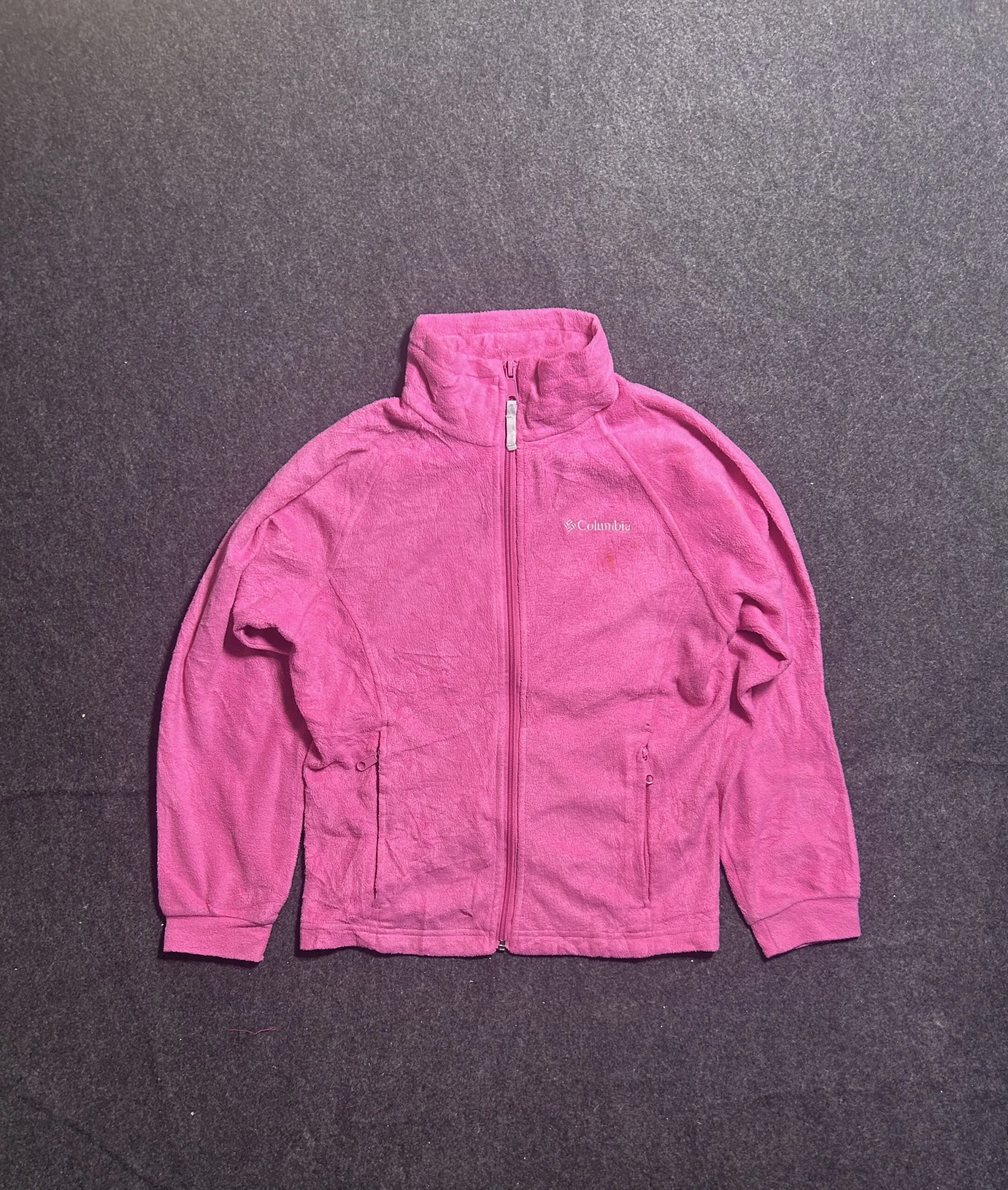 Columbia Pink Fleece Jacket front view