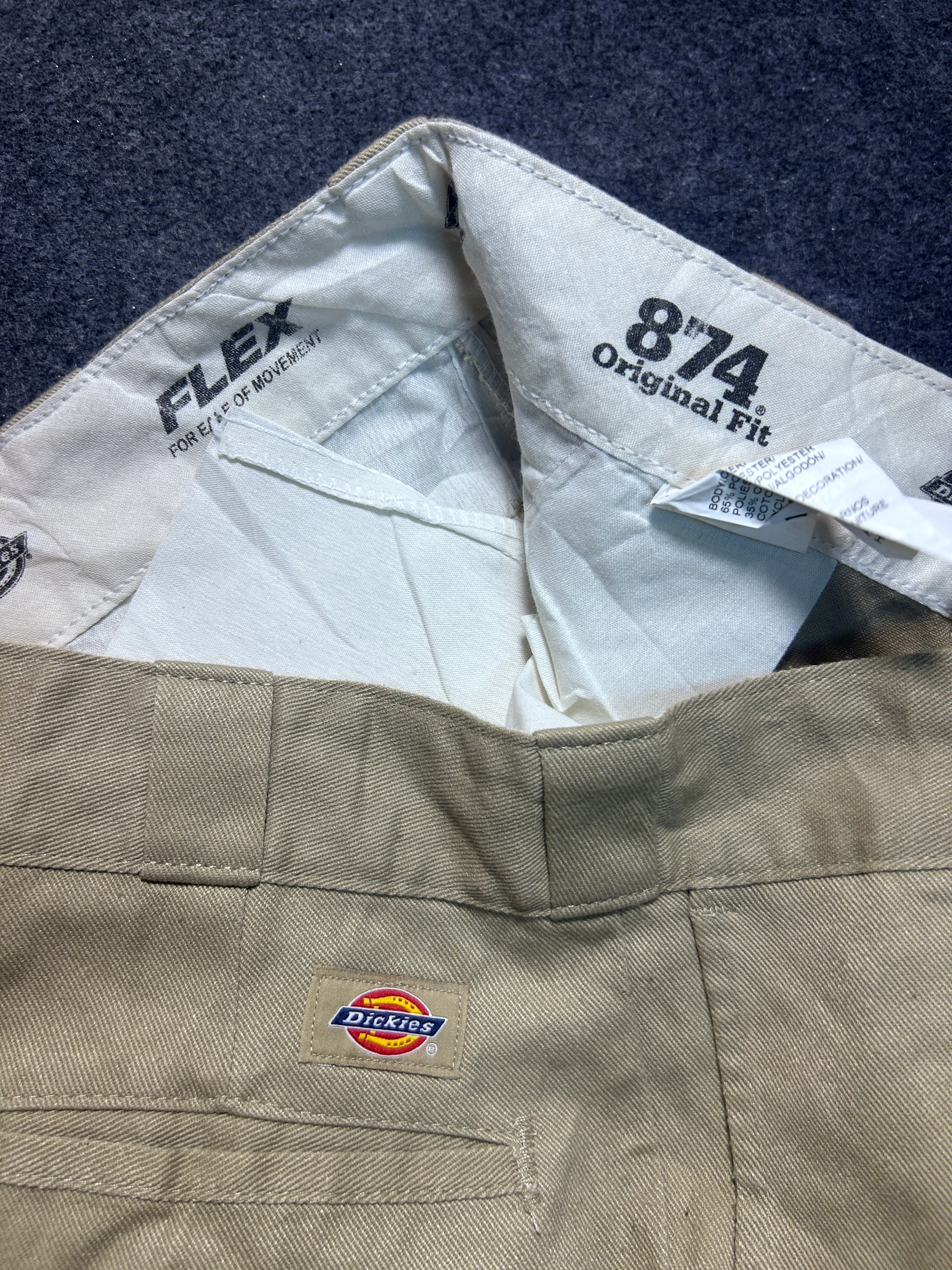 Dickies Khaki Trousers back view