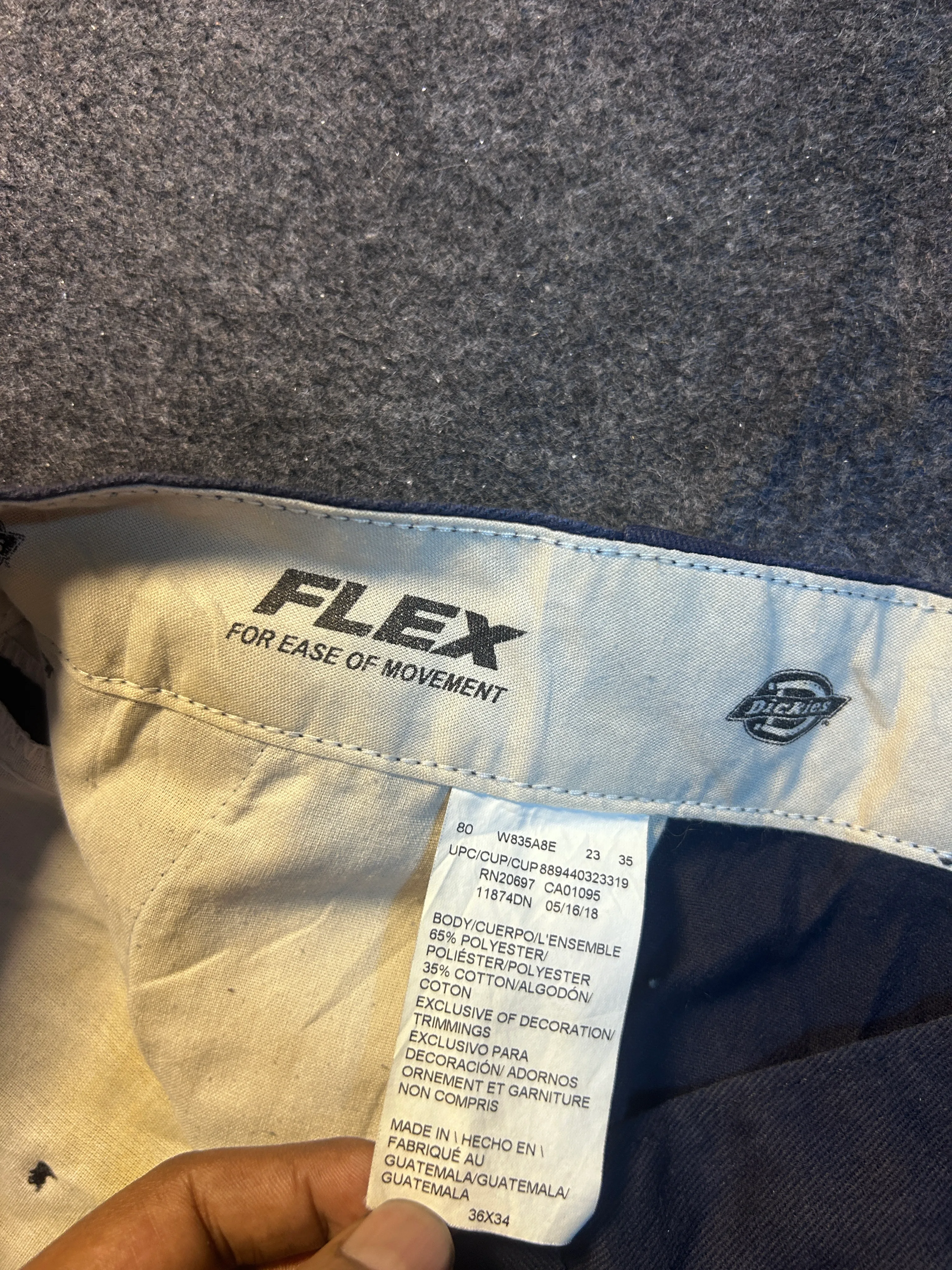 Dickies Navy Trousers detail view