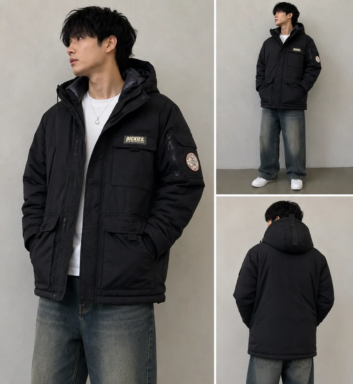 Dickies Black Jacket front view