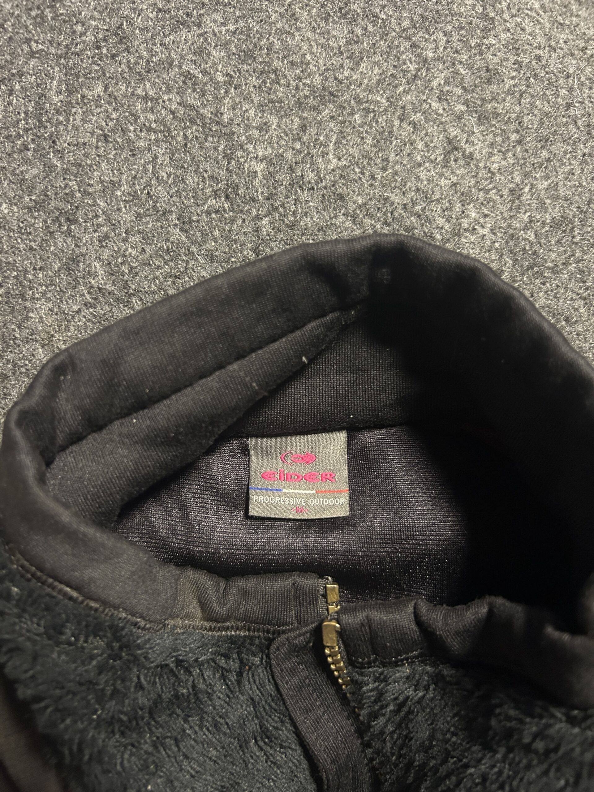 Eider Black Fleece Jacket back view